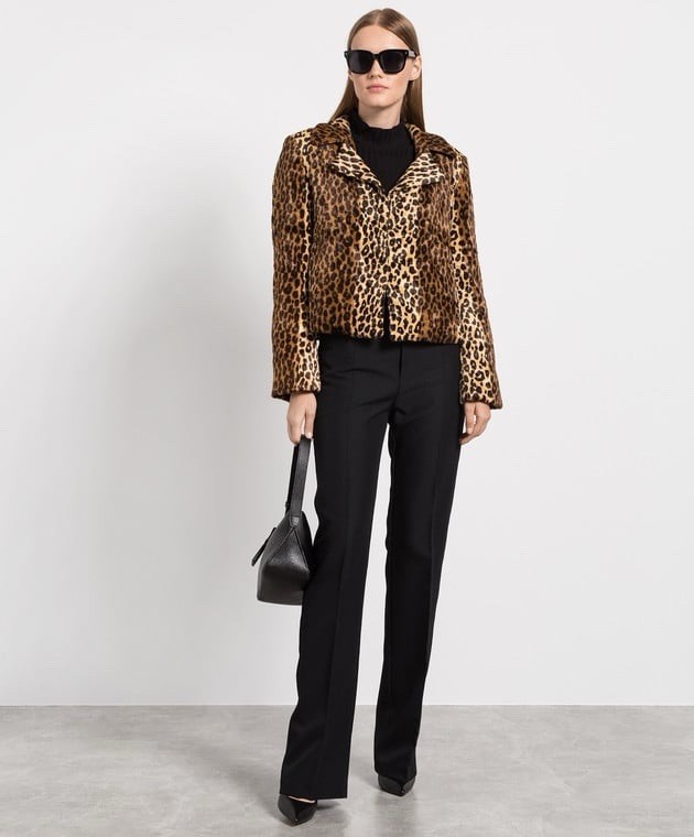 Philosophy di Lorenzo Serafini Leopard Faux Fur Jacket IT44 L NWT Designer
