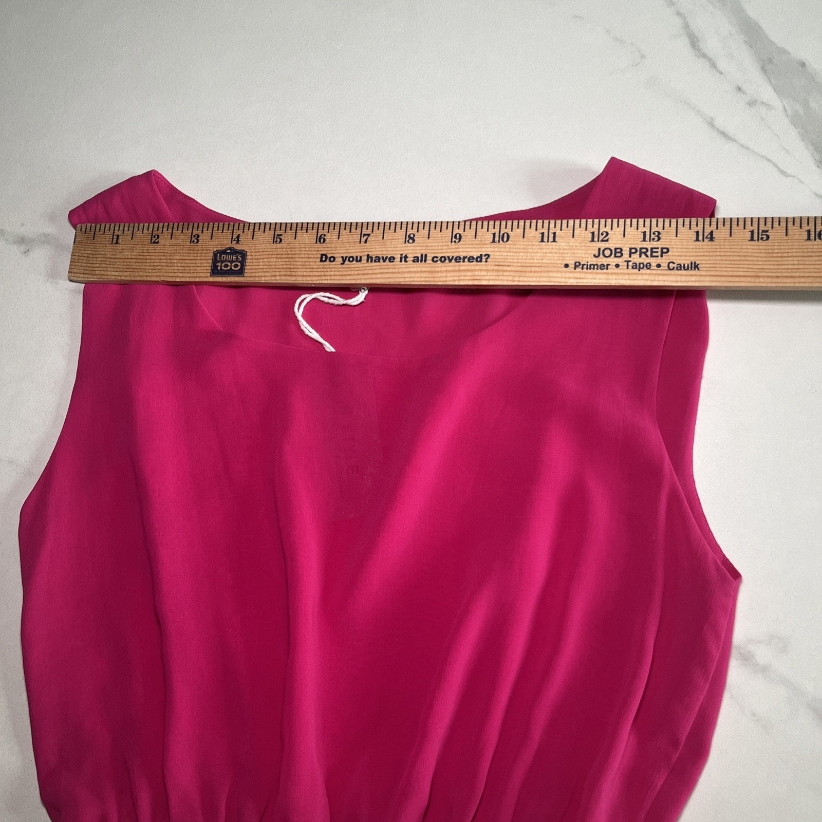 NWT In Style Pink Ivory Blue Color Block Dress Sleeveless Pullover Size Small