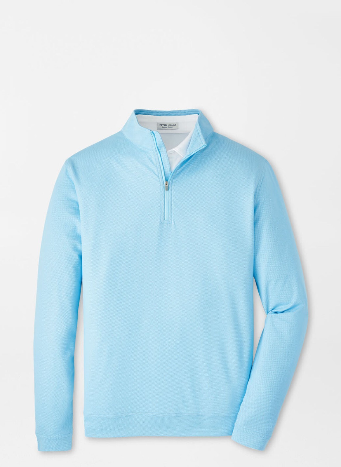 NWT Peter Millar Perth Birdseye Performance Quarter Zip Pullover
