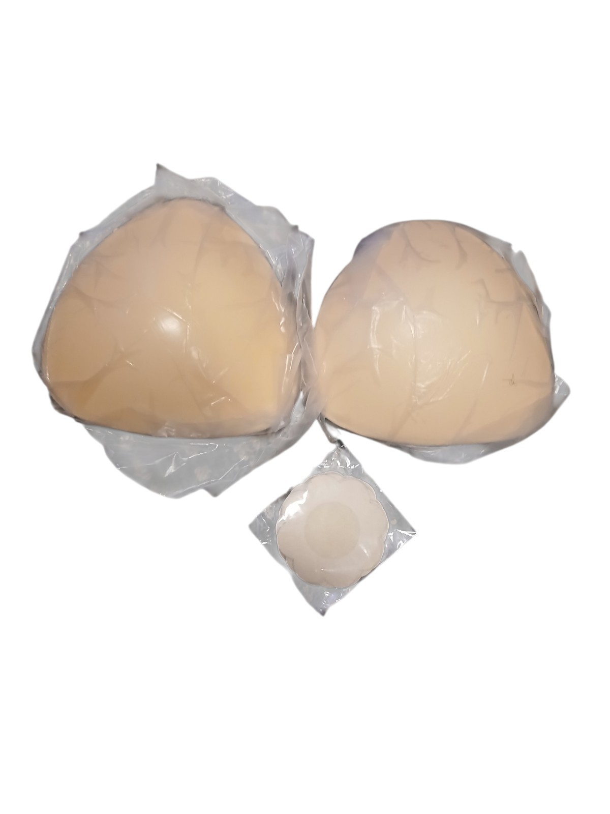 Beige Silicone Breast Forms Bra Accessory D cup Full Coverage Reusable One Size