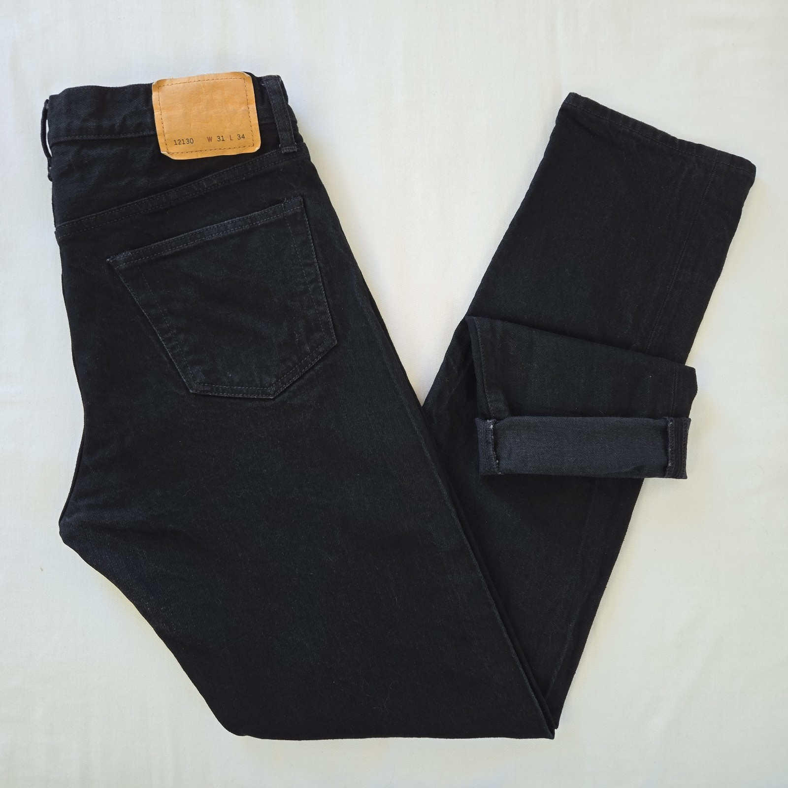 Buck Mason 12130 Maverick Slim Jeans 12.75 oz Black Japanese Denim Sz 31 (33×33)