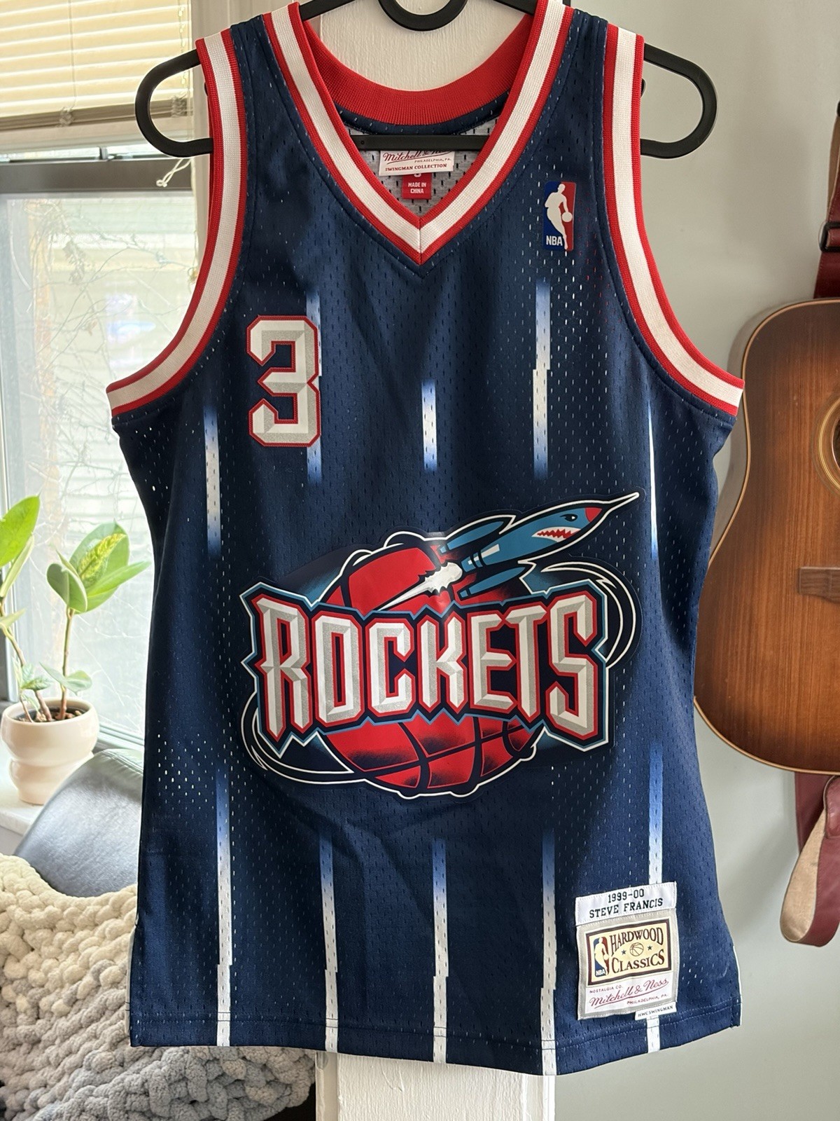 Mens Mitchell & Ness NBA SWINGMAN JERSEY – HOUSTON ROCKETS 1999 STEVE FRANCIS