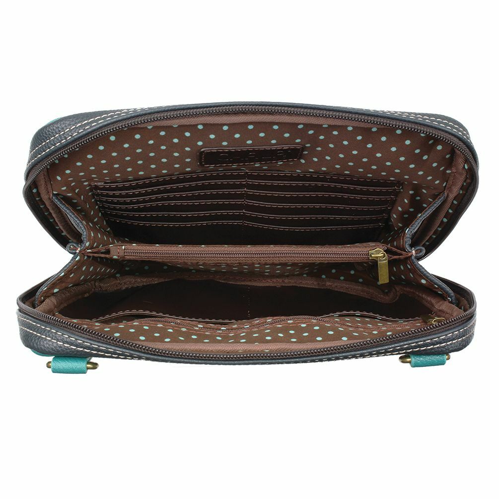 NEW CHALA GREEN TREE FROG COMPANION ORGANIZER CROSSBODY FAUX LEATHER