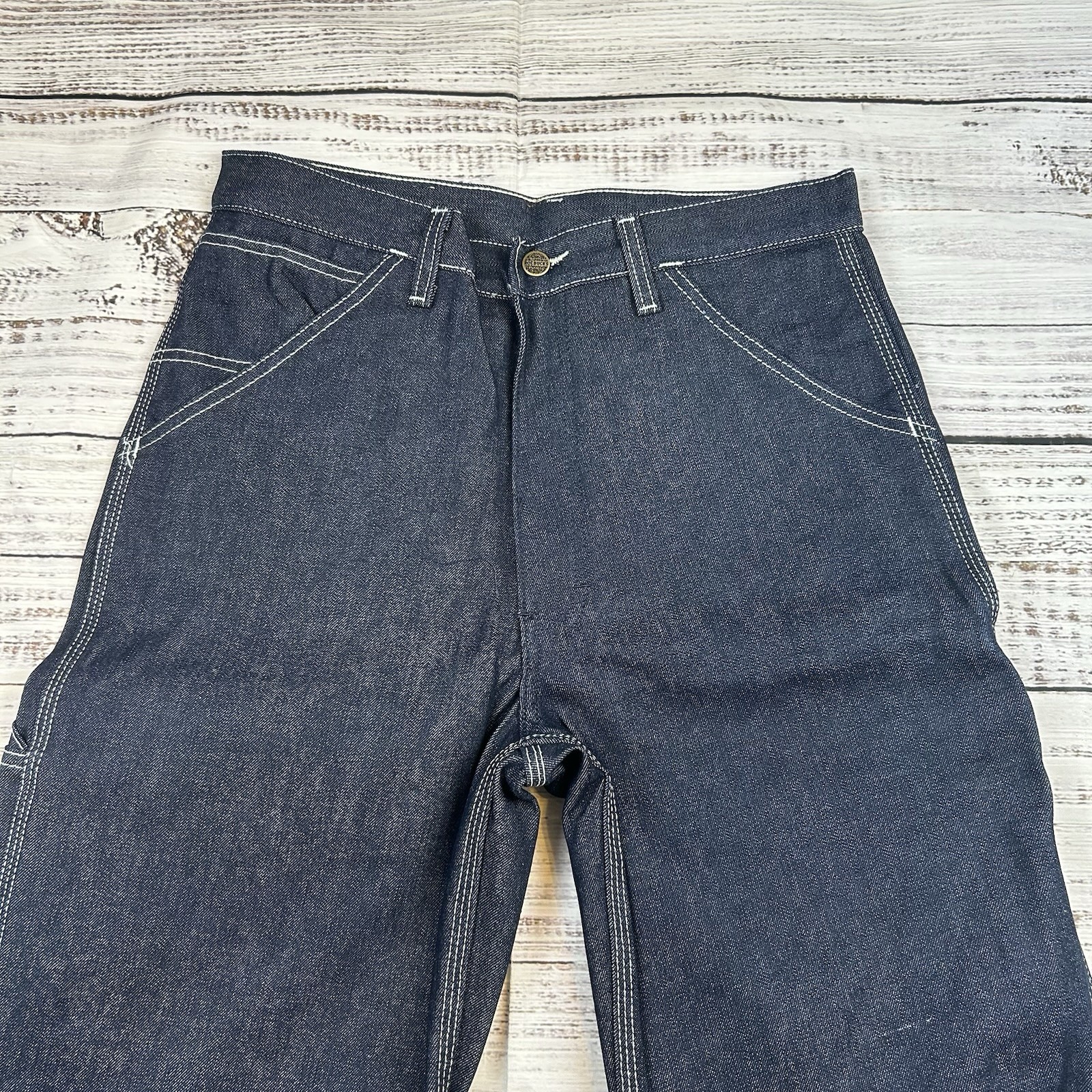 NWT Vintage Sears Roebucks Jeans Mens 30×33 Blue Carpenter Hammer Loop Denim