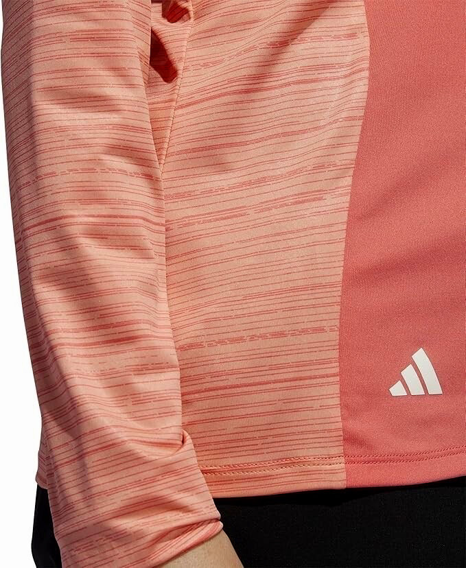 NWT $70 Adidas Ultimate365 Quarter- Zip Mock Orange Golf Pullover Women’s Size M