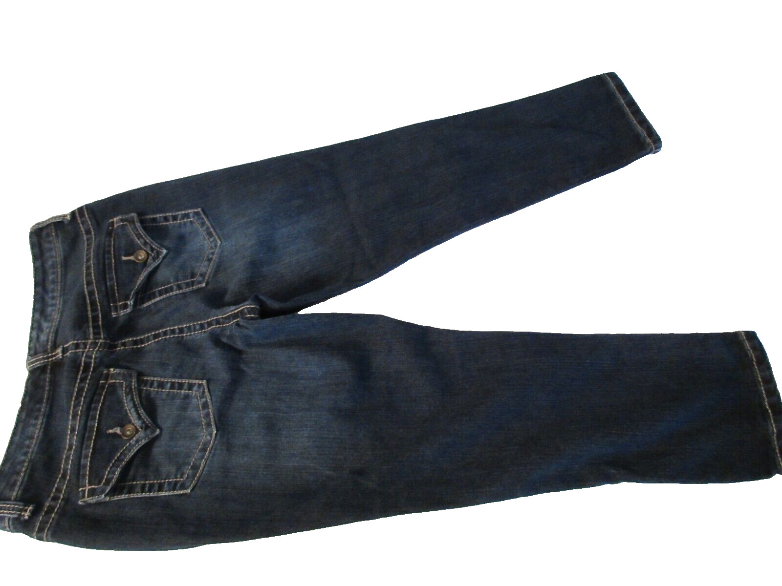 Nine West Date Night Capri Jeans Size 12 Ankle Zip Mid Rise W-33 R-10 L-23 1/2
