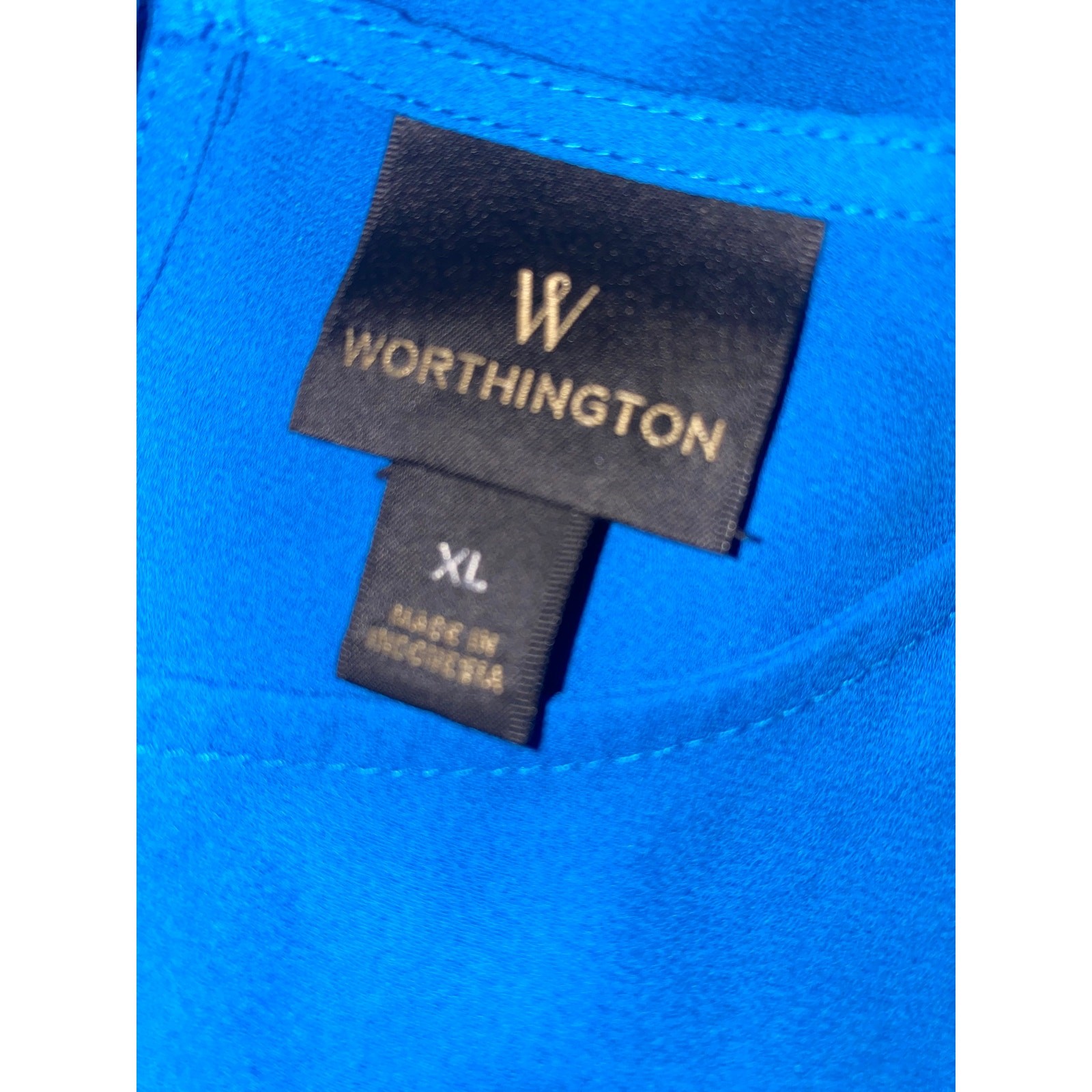 Y2K Worthington Women Plus XL Blue Ruffle Sleeves Flowy Fairy Cottagecore Blouse