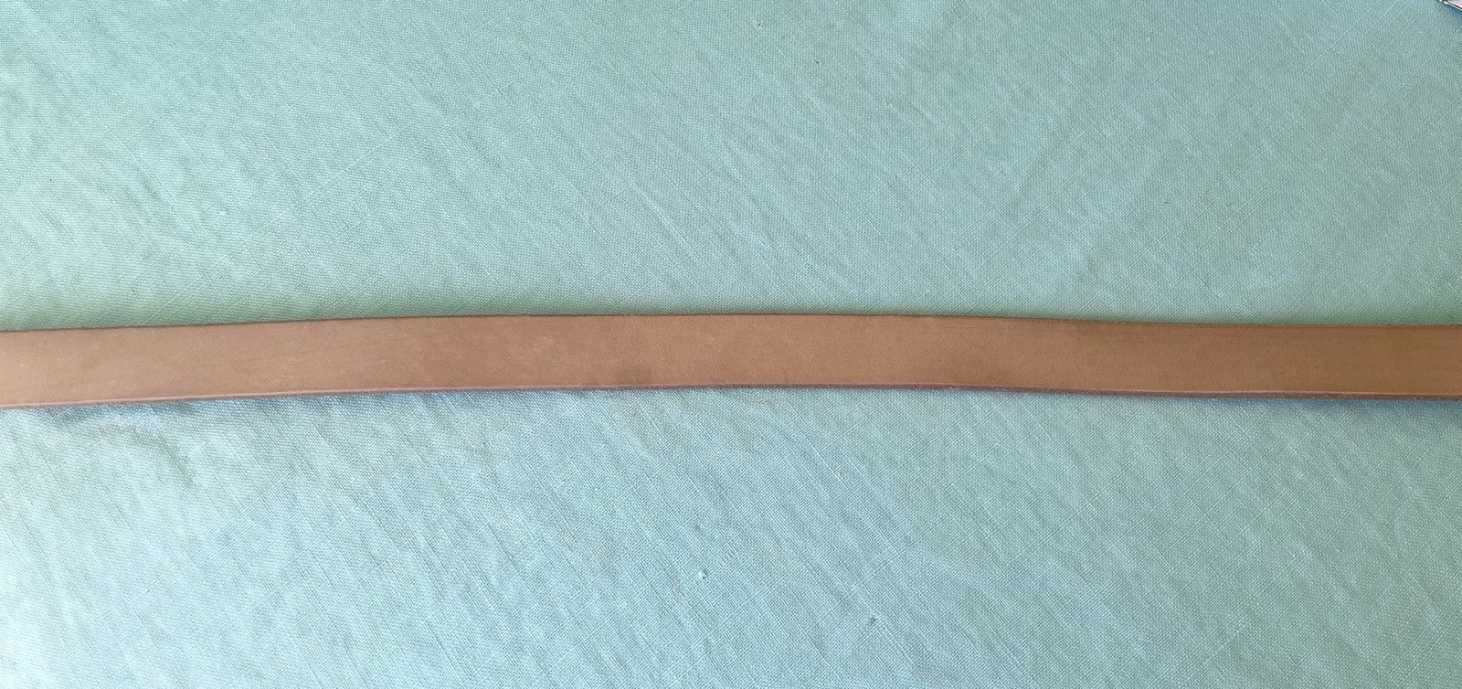 Tanner Goods Ret$115 1” Skinny Standard Leather Belt 34 Natural Gunmetal Black