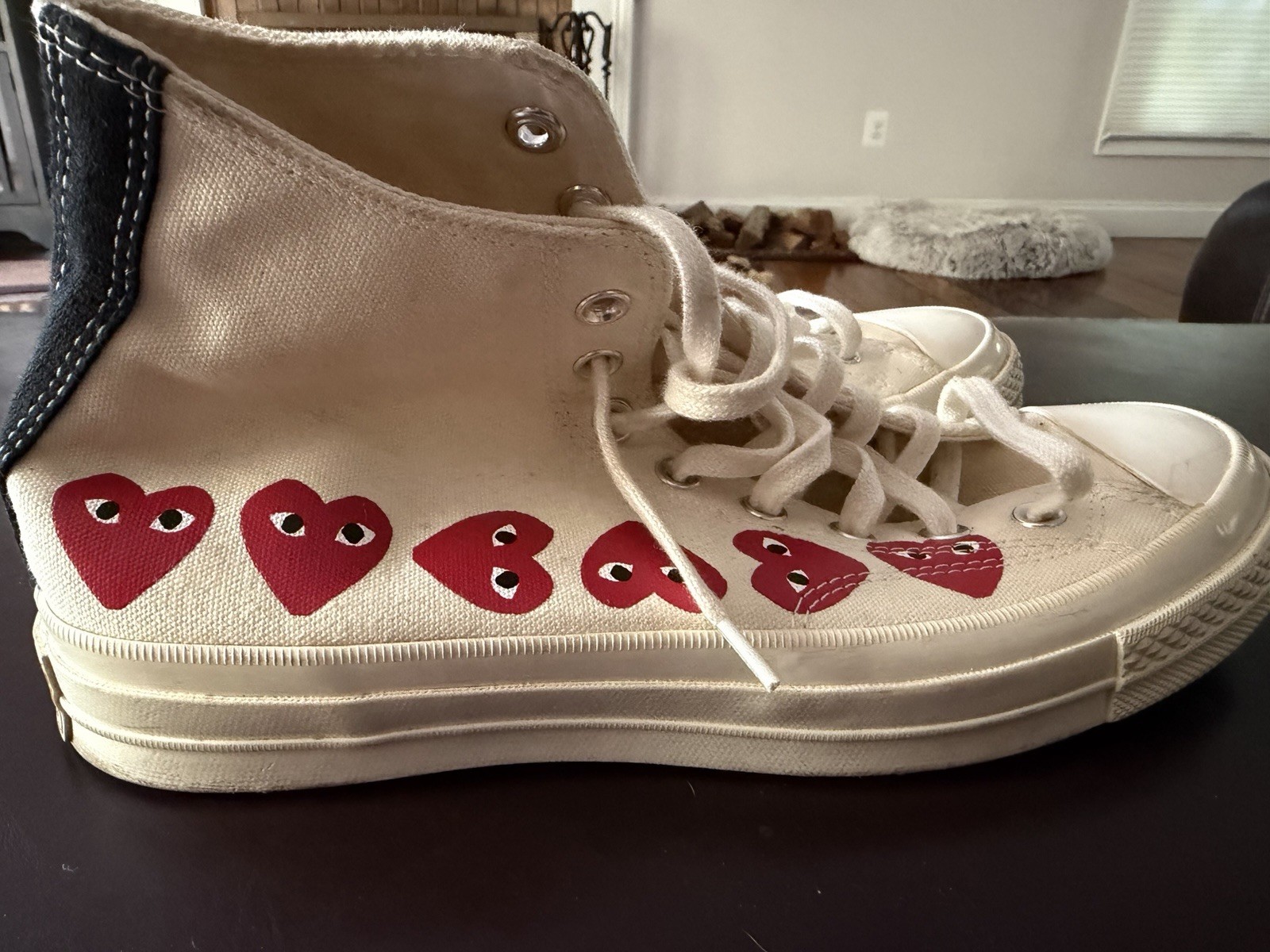 Converse Chuck Taylor All Star 70 Hi Comme Des Garcons PLAY Multi Heart Size 9