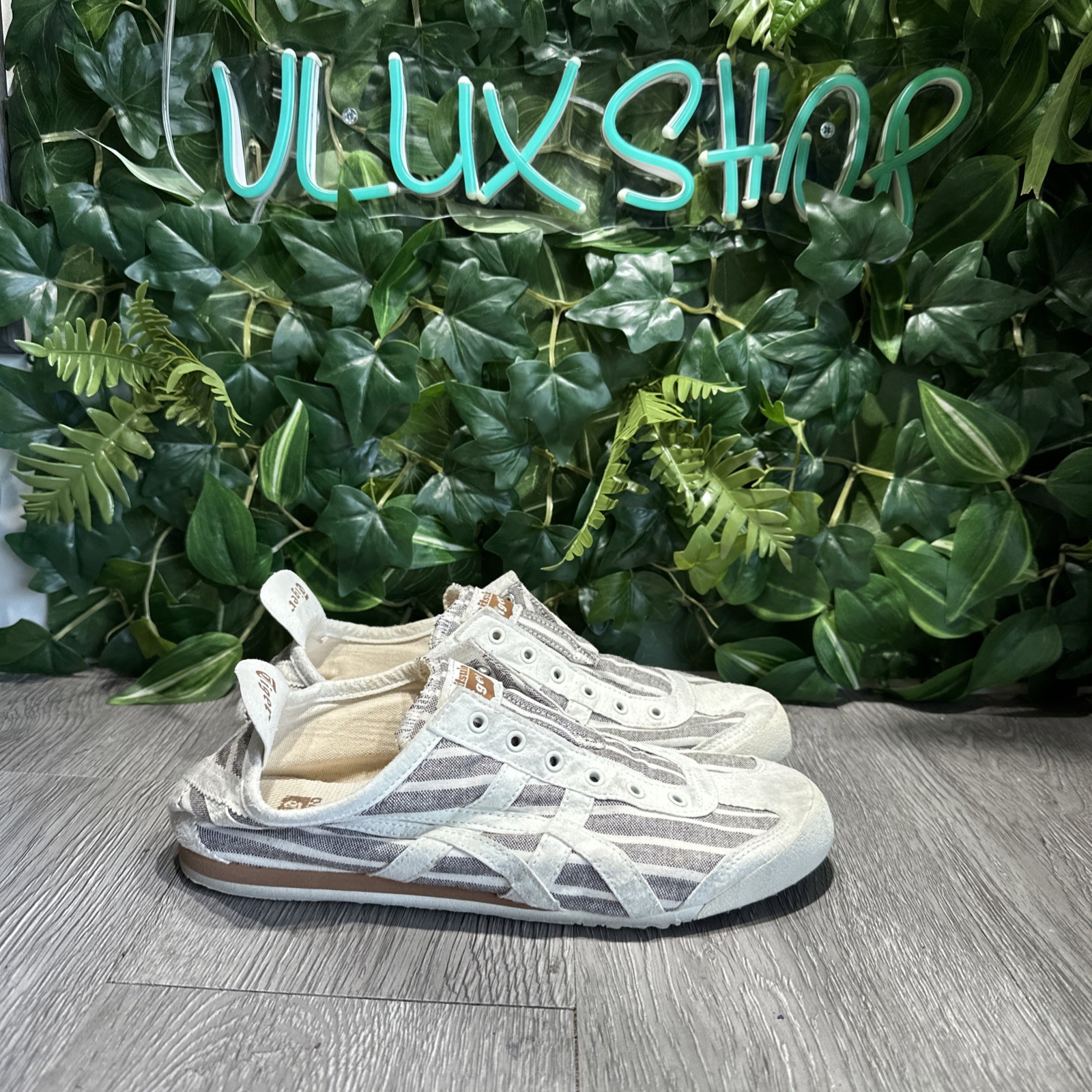 Asics Onitsuka Tiger shoes MEXICO 66 SLIP-ON Men 6.5 Women 8 Ivory Japan
