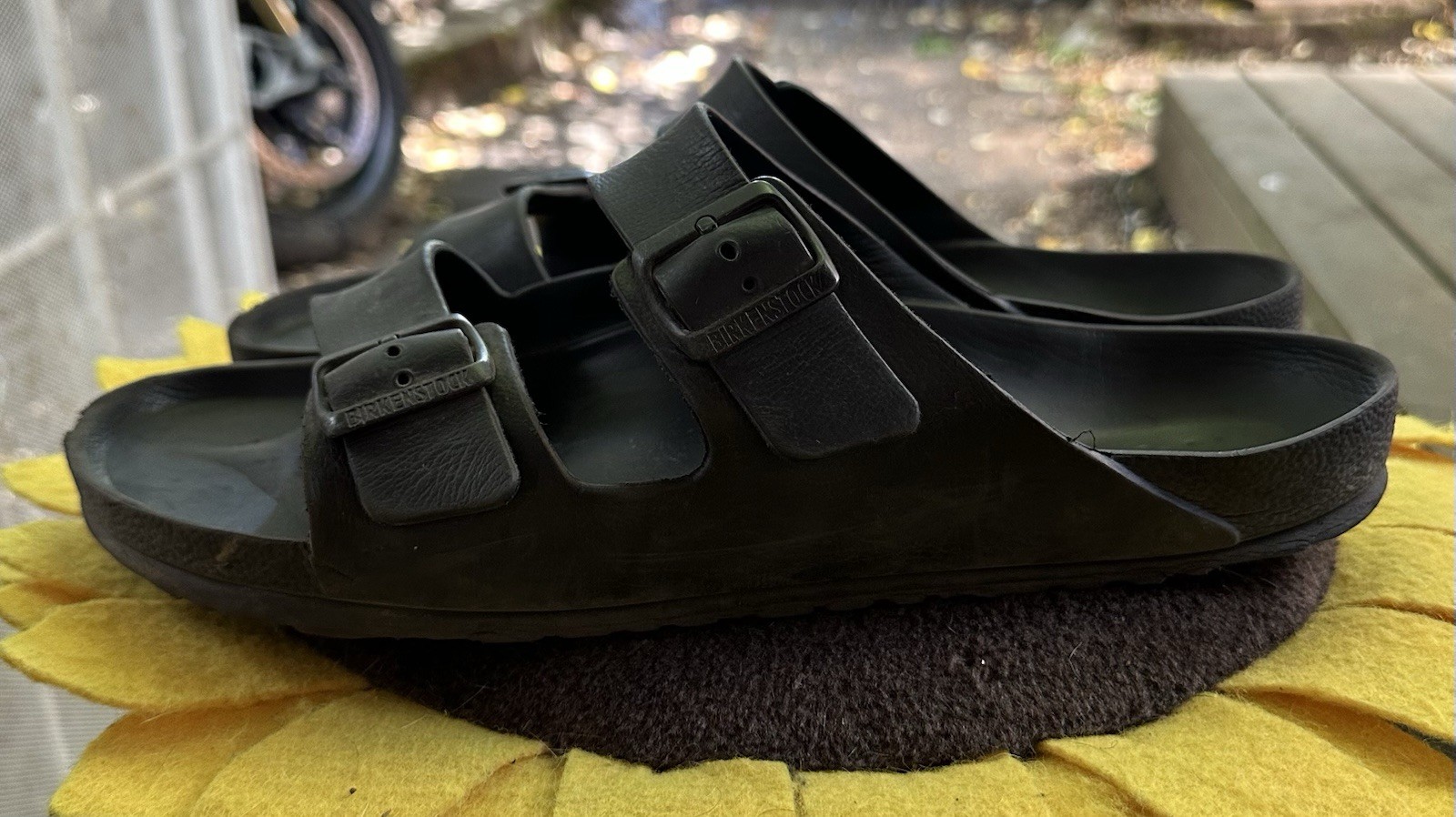 Birkenstock Black Double-Strap Sandals rubber size 46 M12