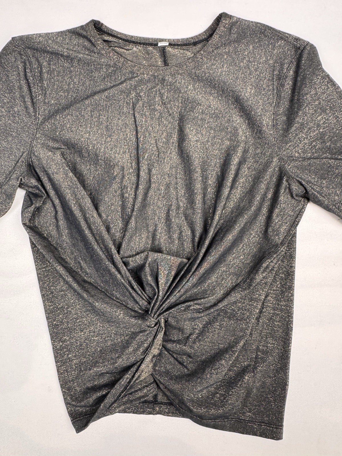 Lululemon Crescent T-Shirt *Spark Metallic Black Gold Limited Edition Women’s 10