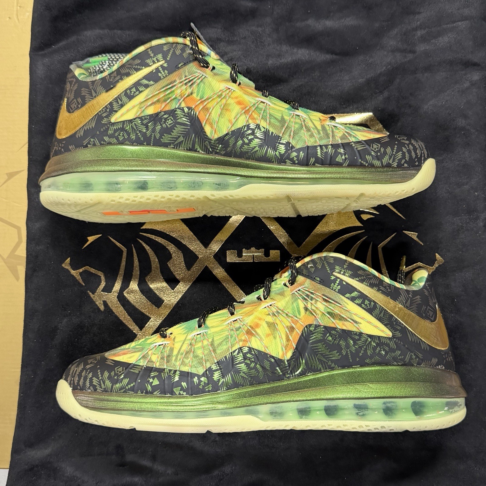 Nike LeBron X Celebration Pack 628622 900 P.S. Elite Low Championship Sz 11