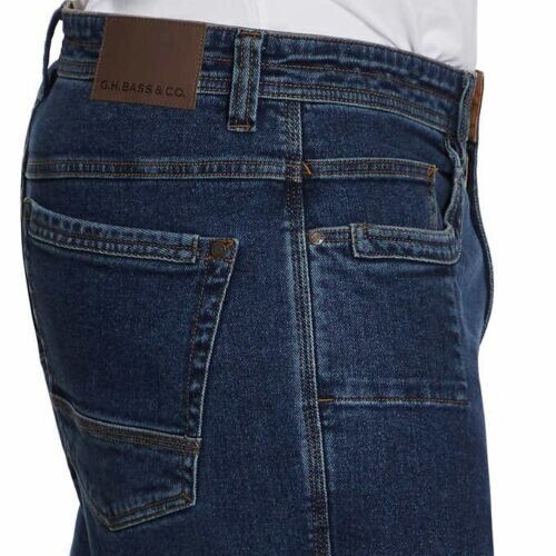 G.H. Bass & Co. Men’s The Wrencher Straight Fit Men’s Jeans Dark Blue 30W X 29L