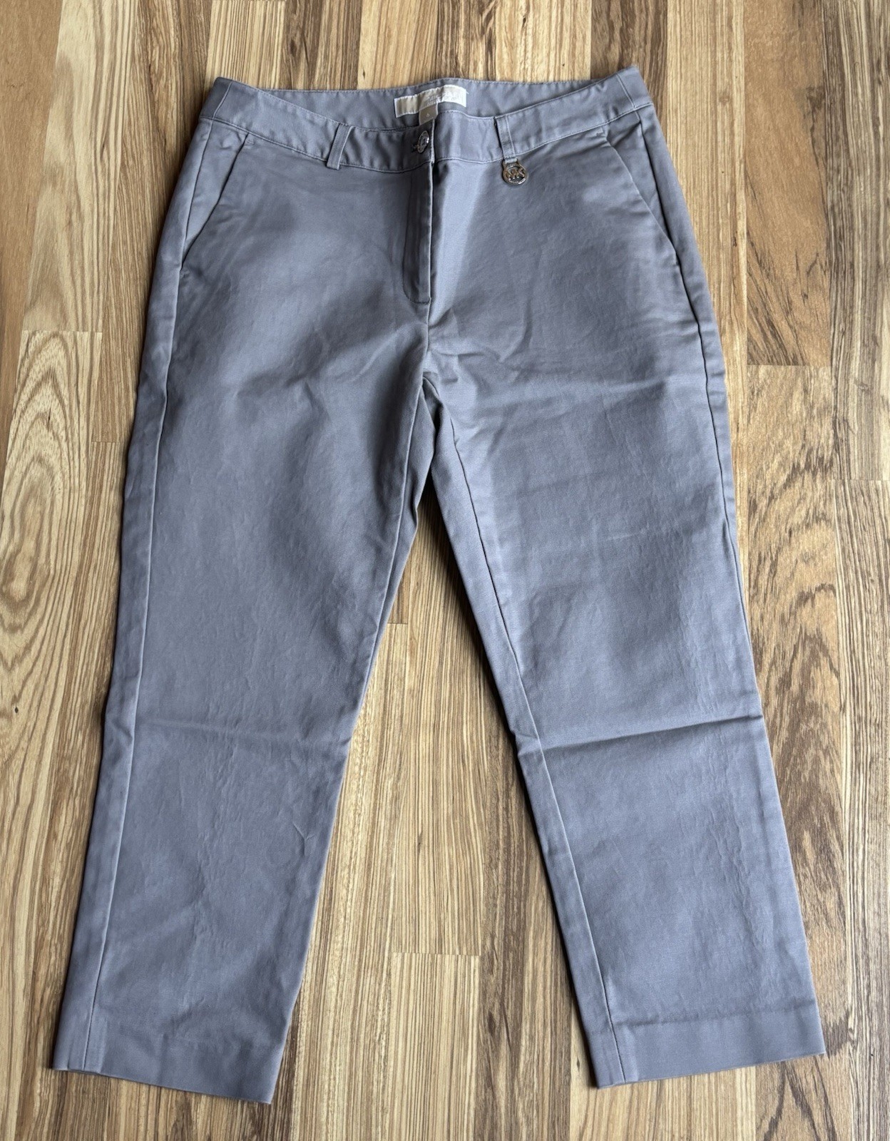 Michael Kors Gray Cropped Pants 97% Cotton 3% Elastane Ladies Sz 6