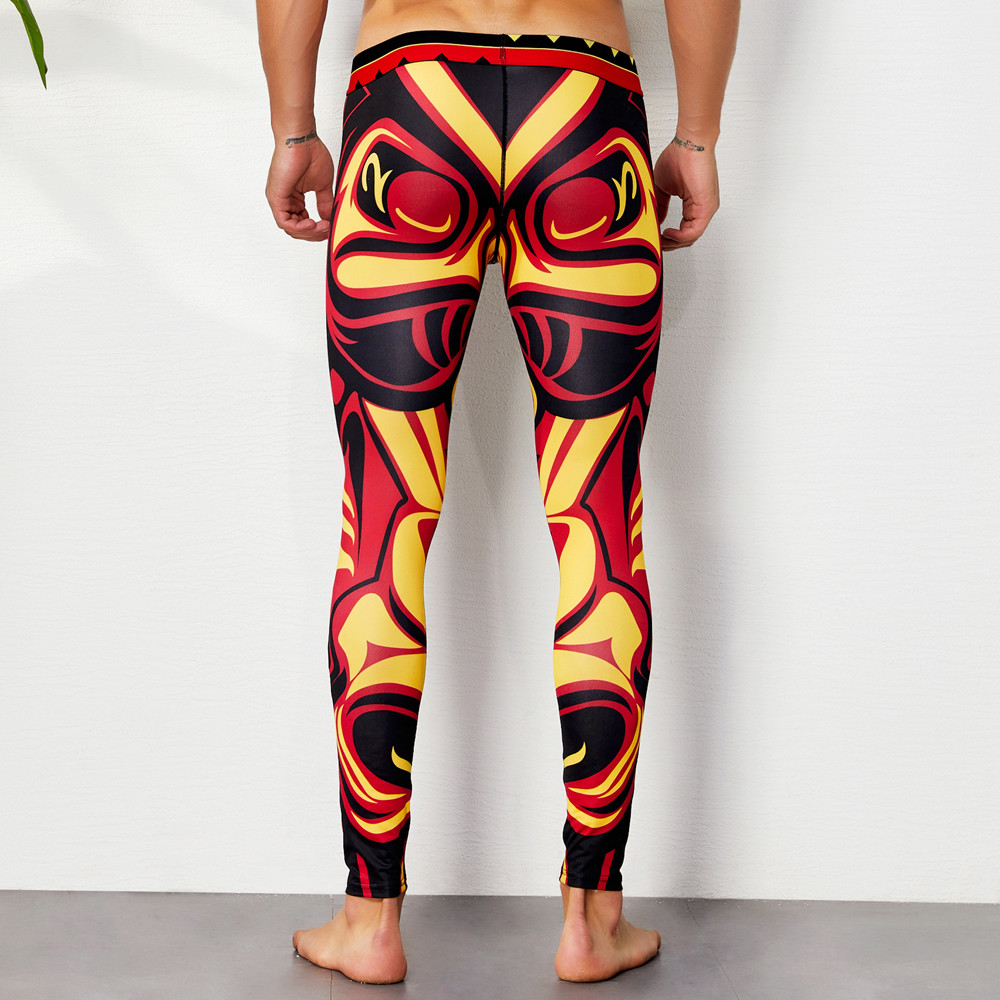 SEOBEAN Long Johns men long pants Underwear elastic flex Yoga GYM training wear