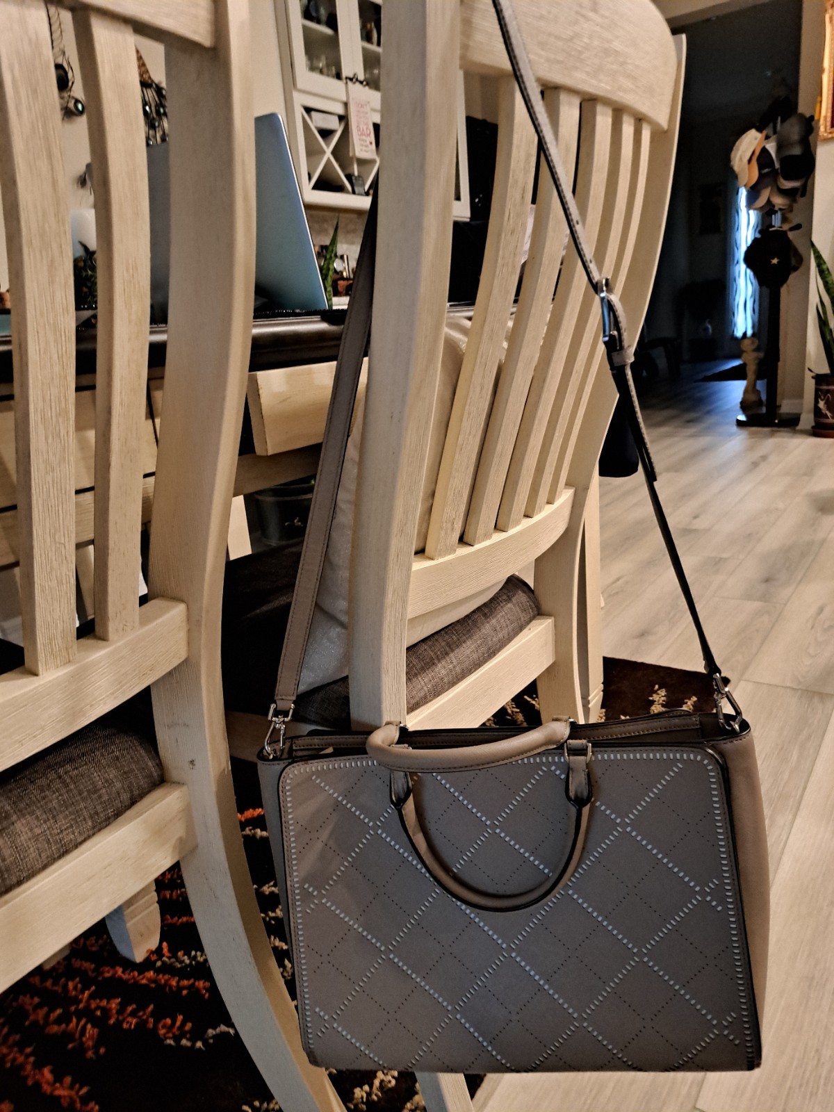 Tory Burch French Gray Robinson Crosshatch