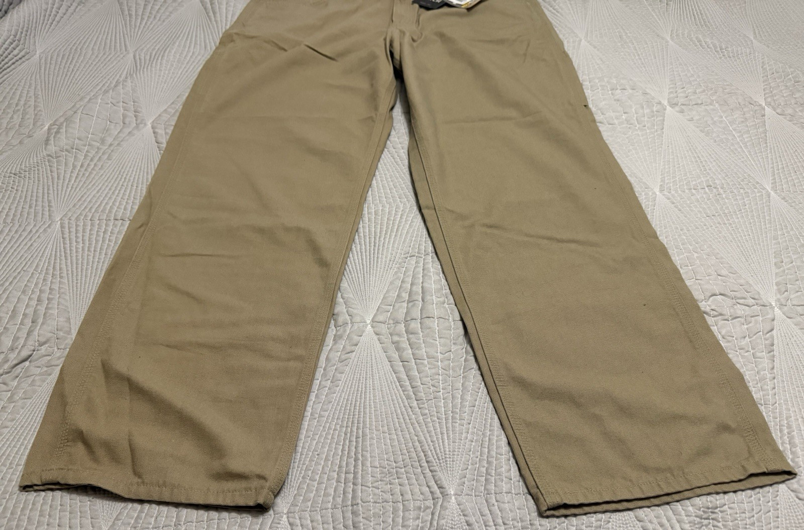 Carhartt FR Flame Resistant Canvas Cargo Workwear Pants Men 40 X 30 Tan Pockets