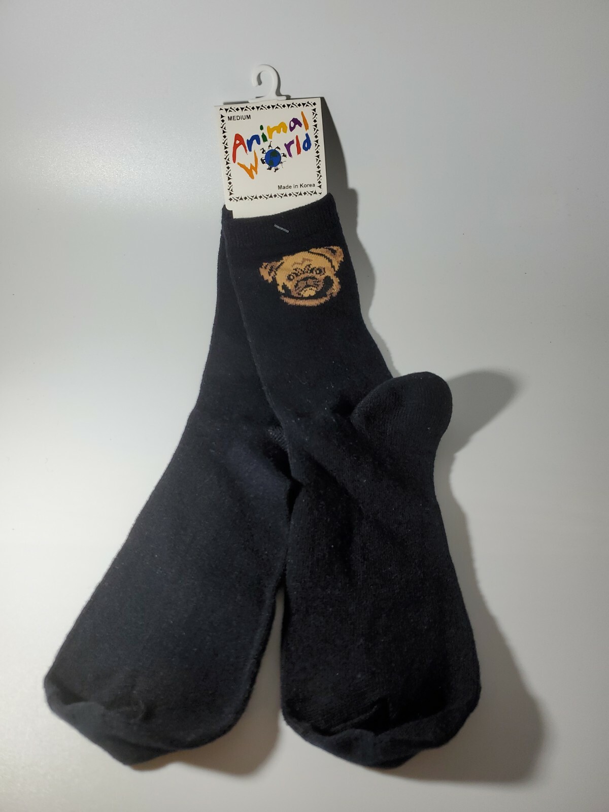 Pug Dog Pug Poses Crew Socks Medium 5-10 NEW