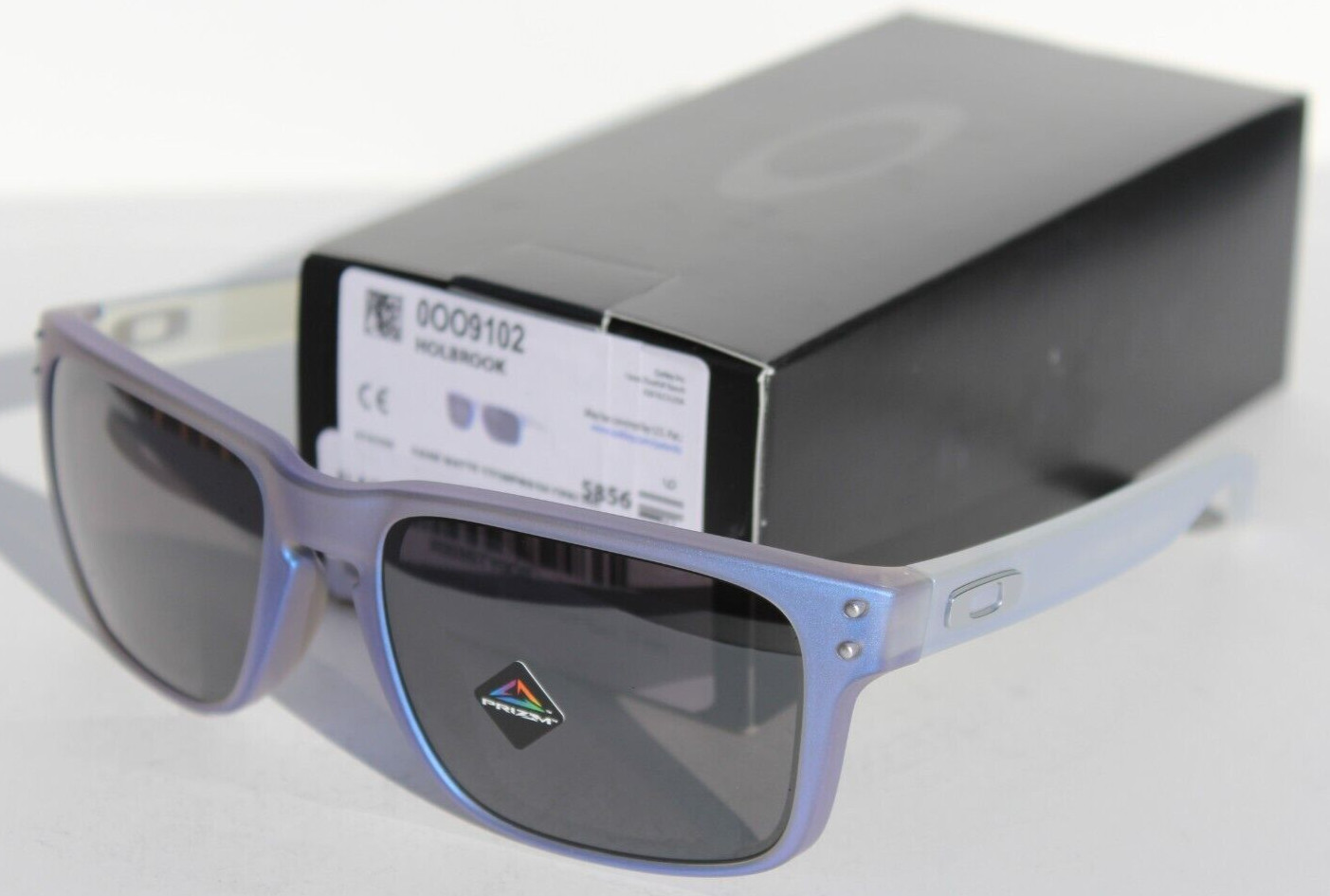 OAKLEY Holbrook Sunglasses Matte Stonewash Opaline/Prizm Black OO9102-X8 NEW