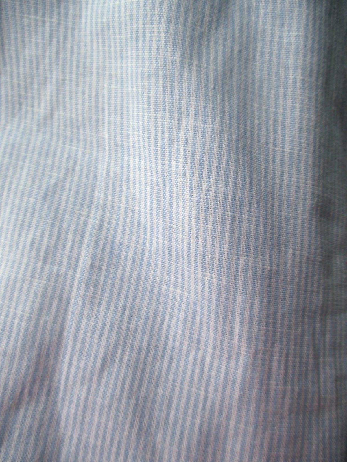 NWT TAHARI Blue White Stripe Stretch Linen Collared Button Down Tunic Top 1X 2X