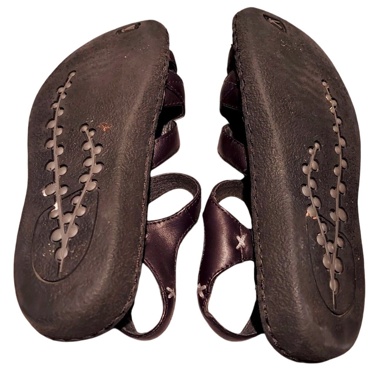 Keen Black Leather Strappy Travel Walking Sandals Ankle Strap Womens 7.5