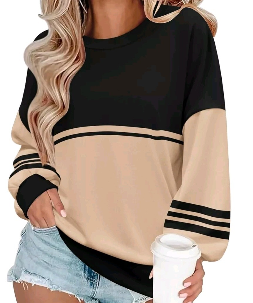 Crewneck Sweatshirt, Pullover Top, Long Sleeve, Look XS, Cottage Core