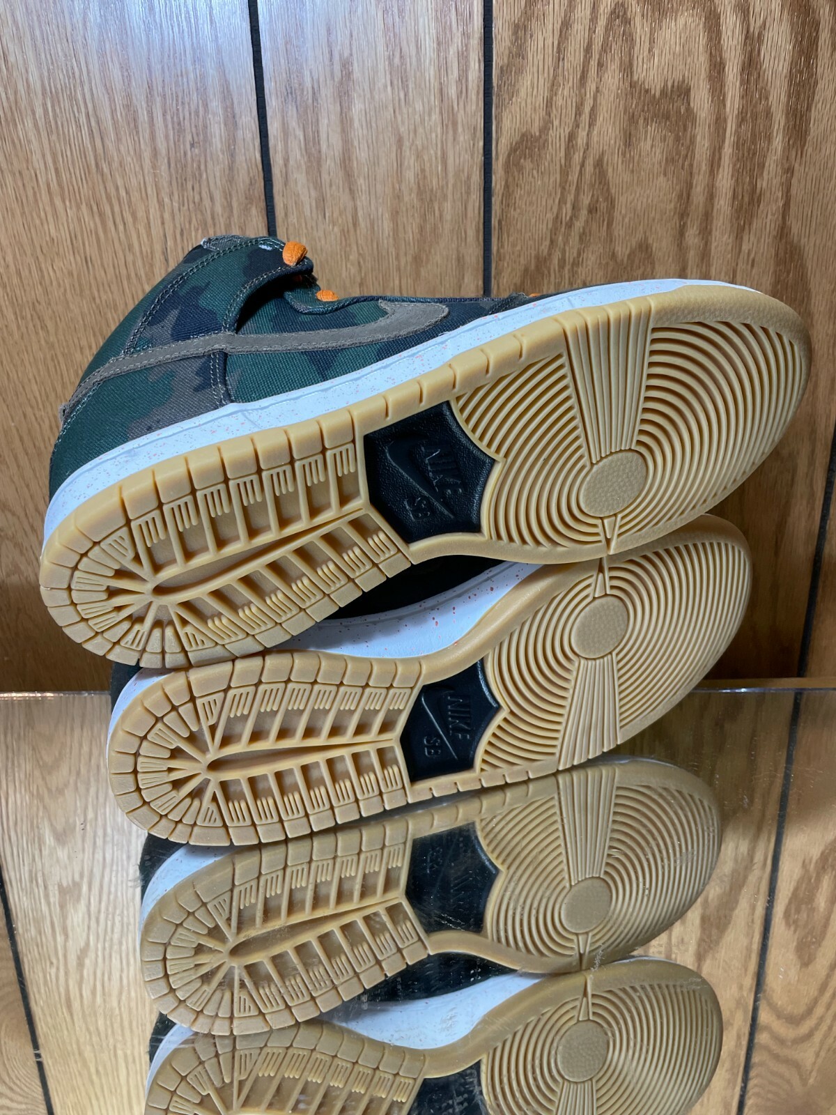 [646552-037] Nike Dunk High SB Fiveoneo Black/Olive Khaki-Sunset Men’s Size 8.5