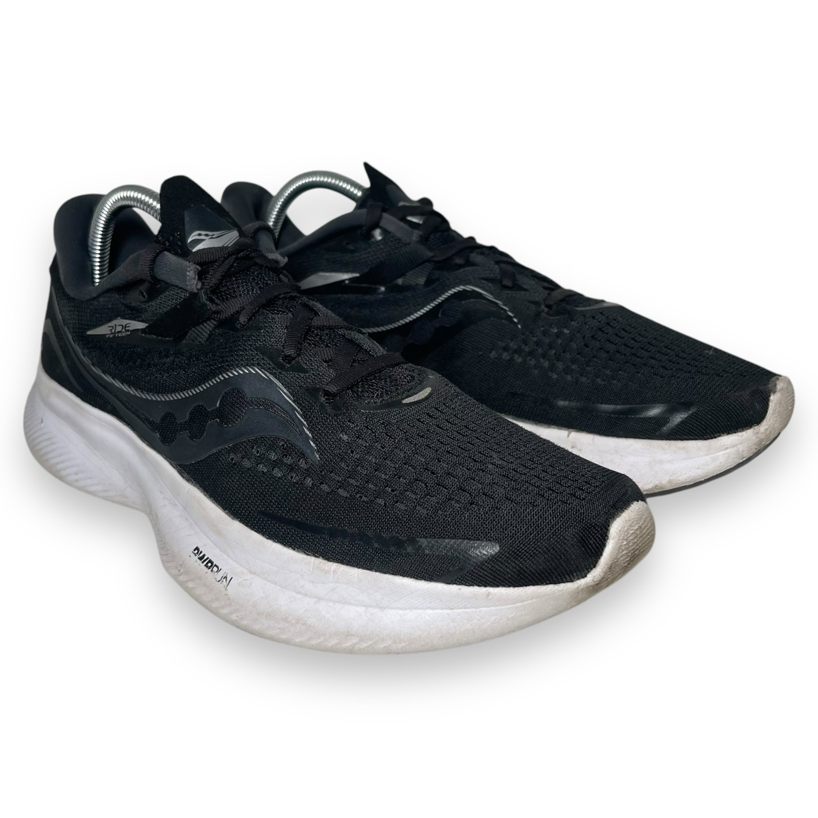 Saucony Men’s Black Ride 15 Synthetic Mesh Running Athletics Size 9.5