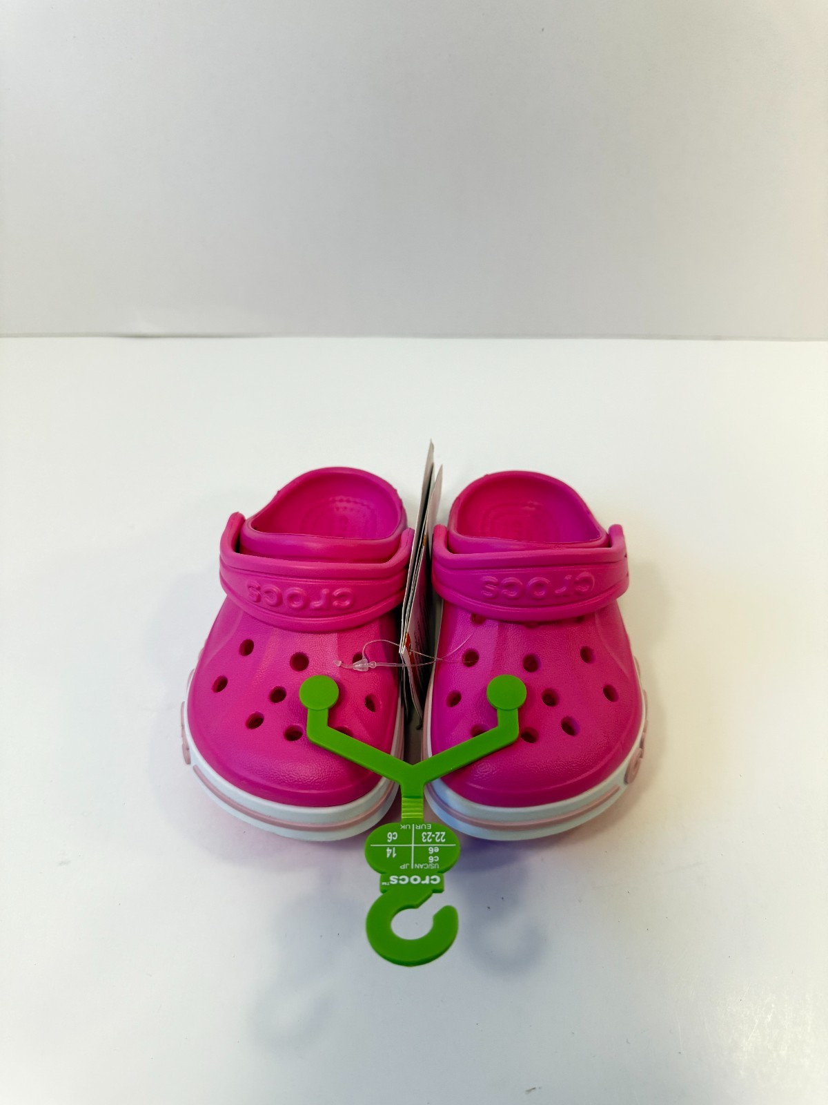 9.1 Crocs Toddlers Pink Bayaband Clogs Pink-US 6
