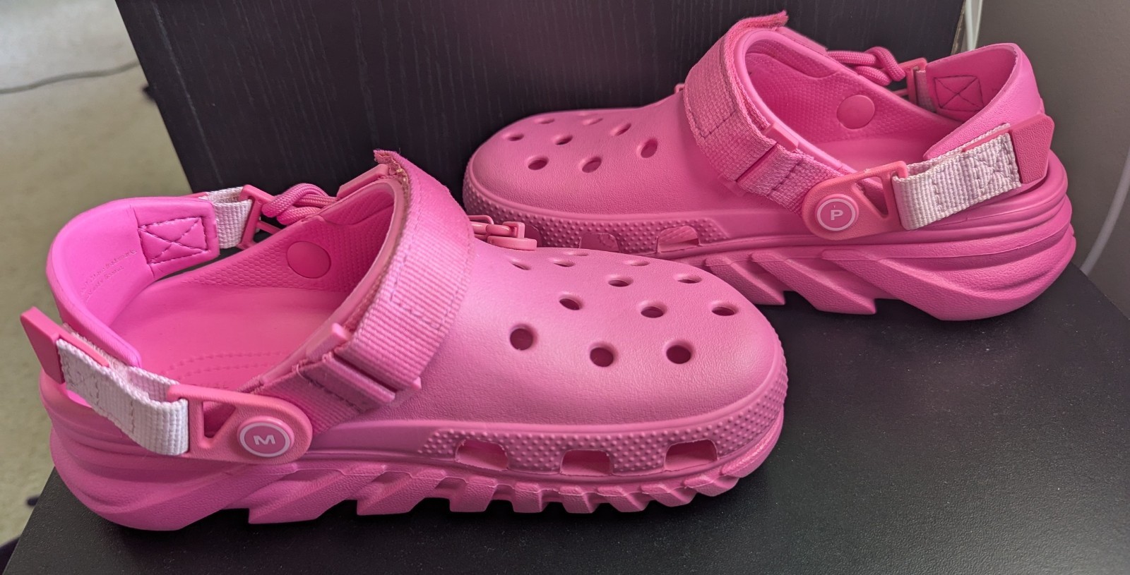 Post Malone x Crocs Duet Max Clog II Pink W6 M4 Limited Edition EUC