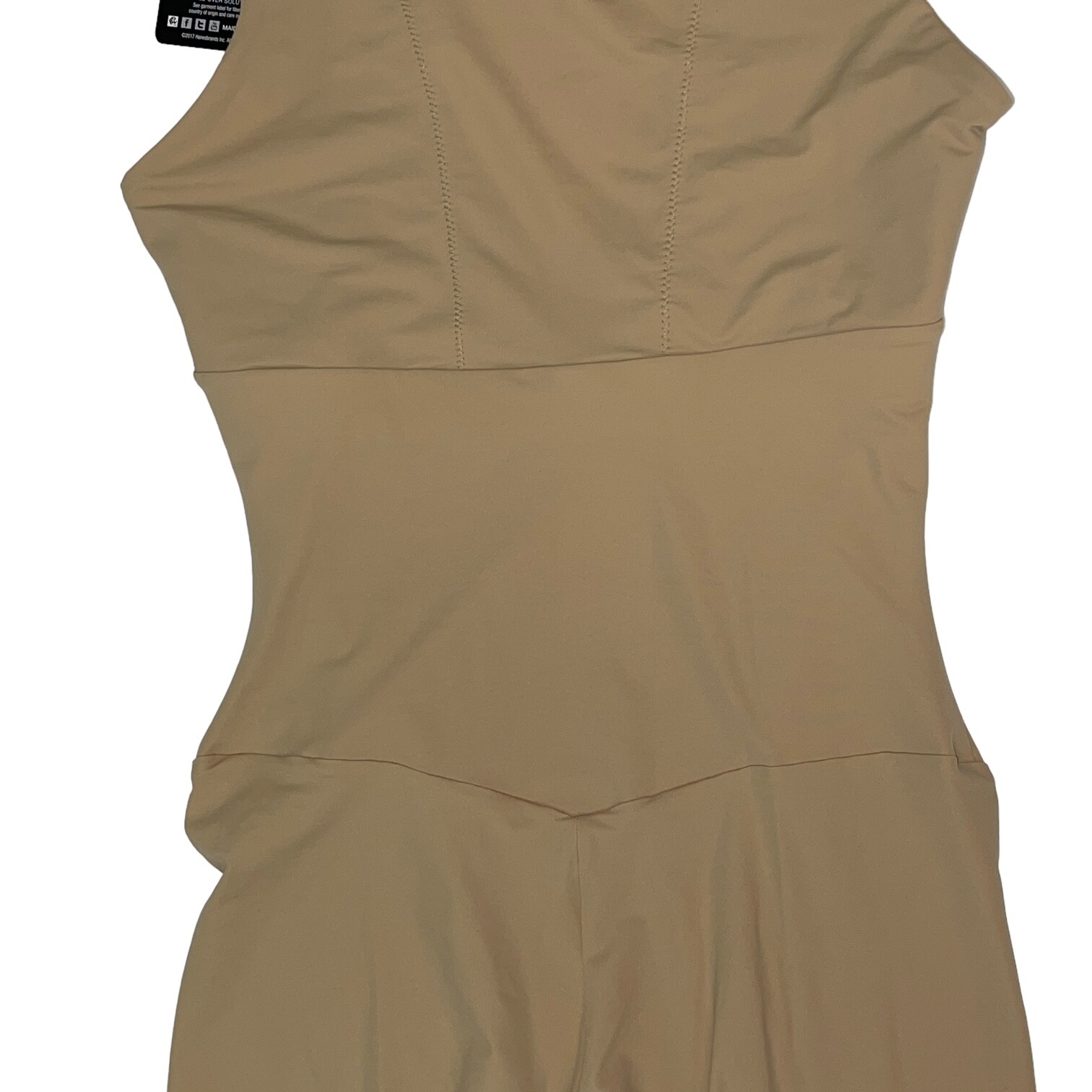 Maidenform Bodysuit Open Bust Mid Thigh Firm Control Sleek Slimmer Singlet P2556