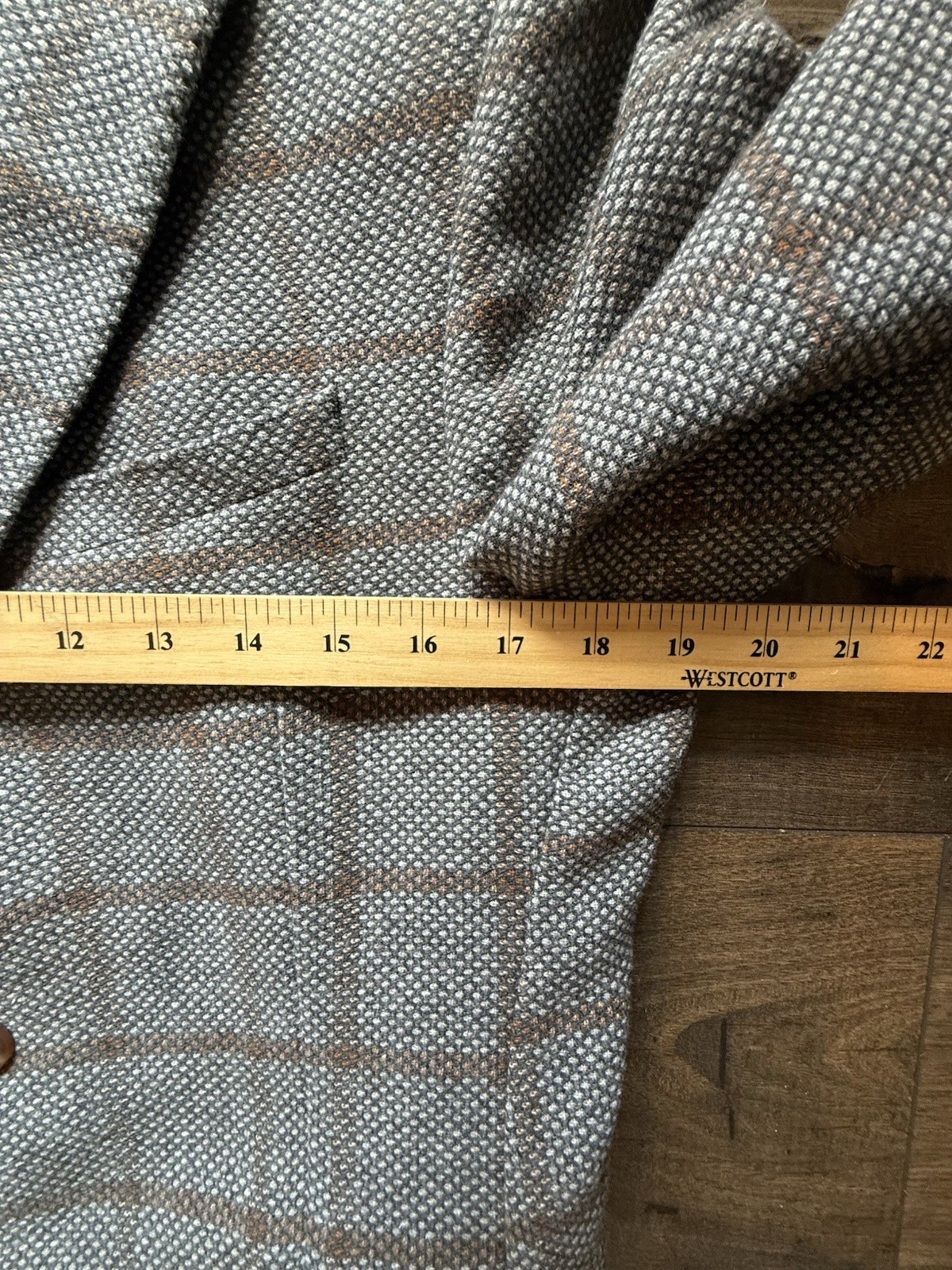 Strellson Mens Brown Herringbone Wool Blend Jacket Blazer Sport Coat Sz 48 Slim