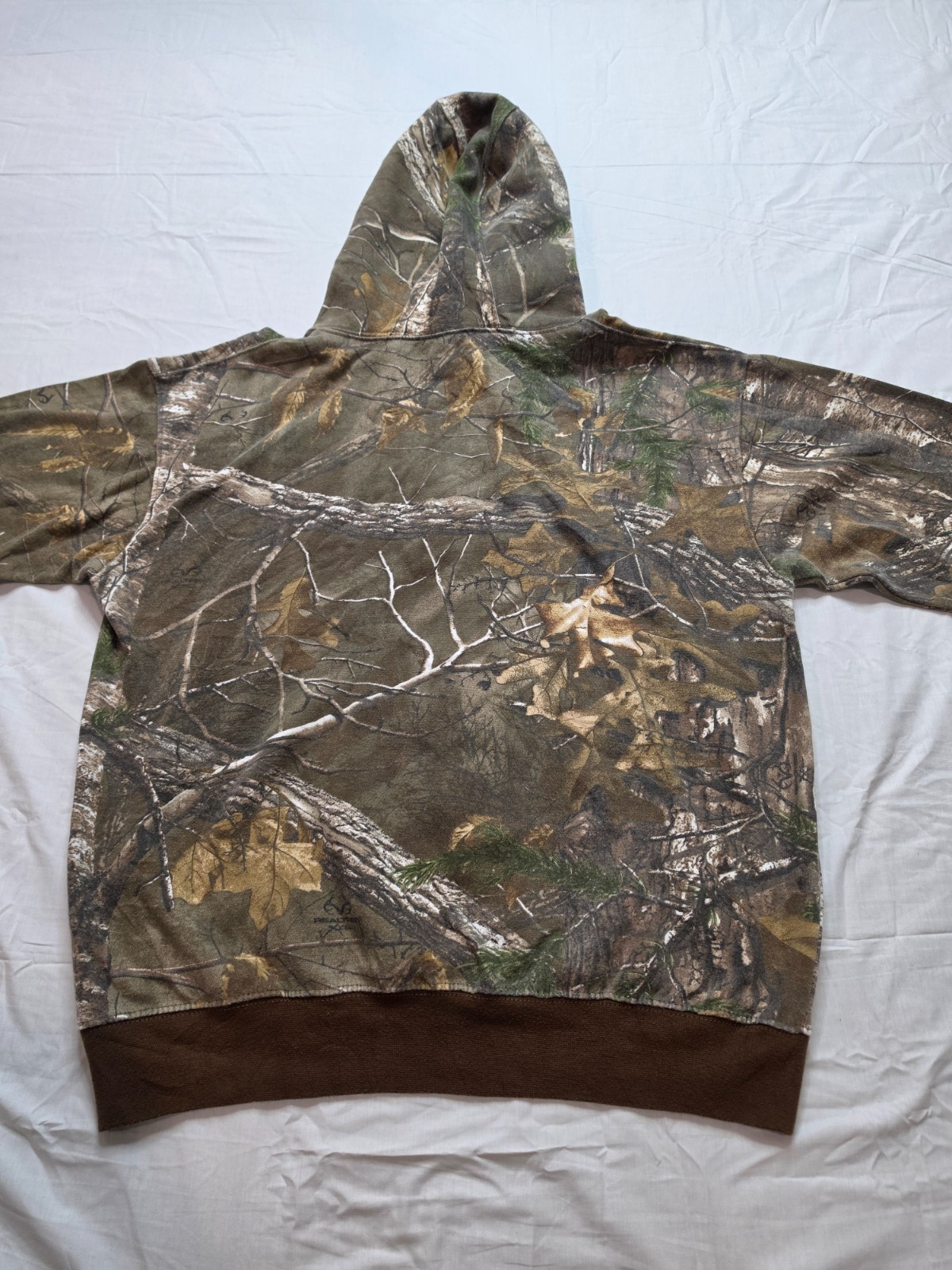 Reeltree Camo Hoodie Mens L Pullover Fleece Sweatshirt Logo Hunting Waterfool