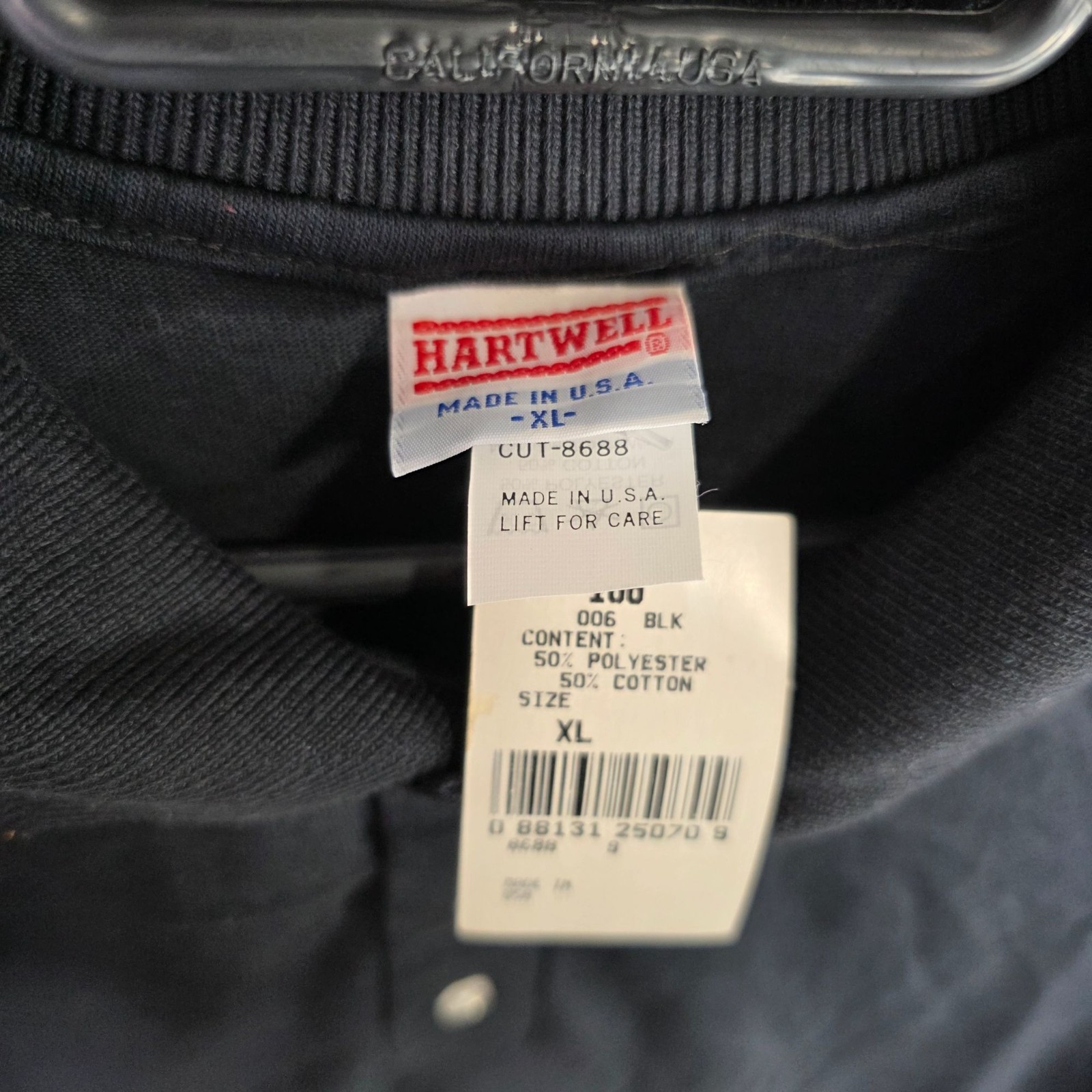 Mens Hartwell Black Polo Shirt Short Sleeve Cotton Polyester Blend Size XL