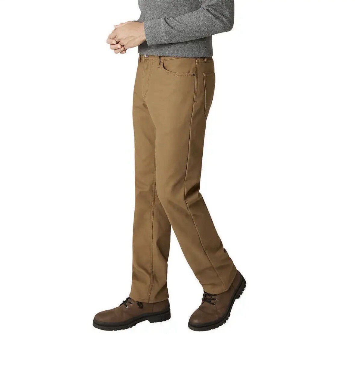 Weatherproof Vintage Men’s Fleece Stretch Canvas Regular Fit Pants Wheat 40×30