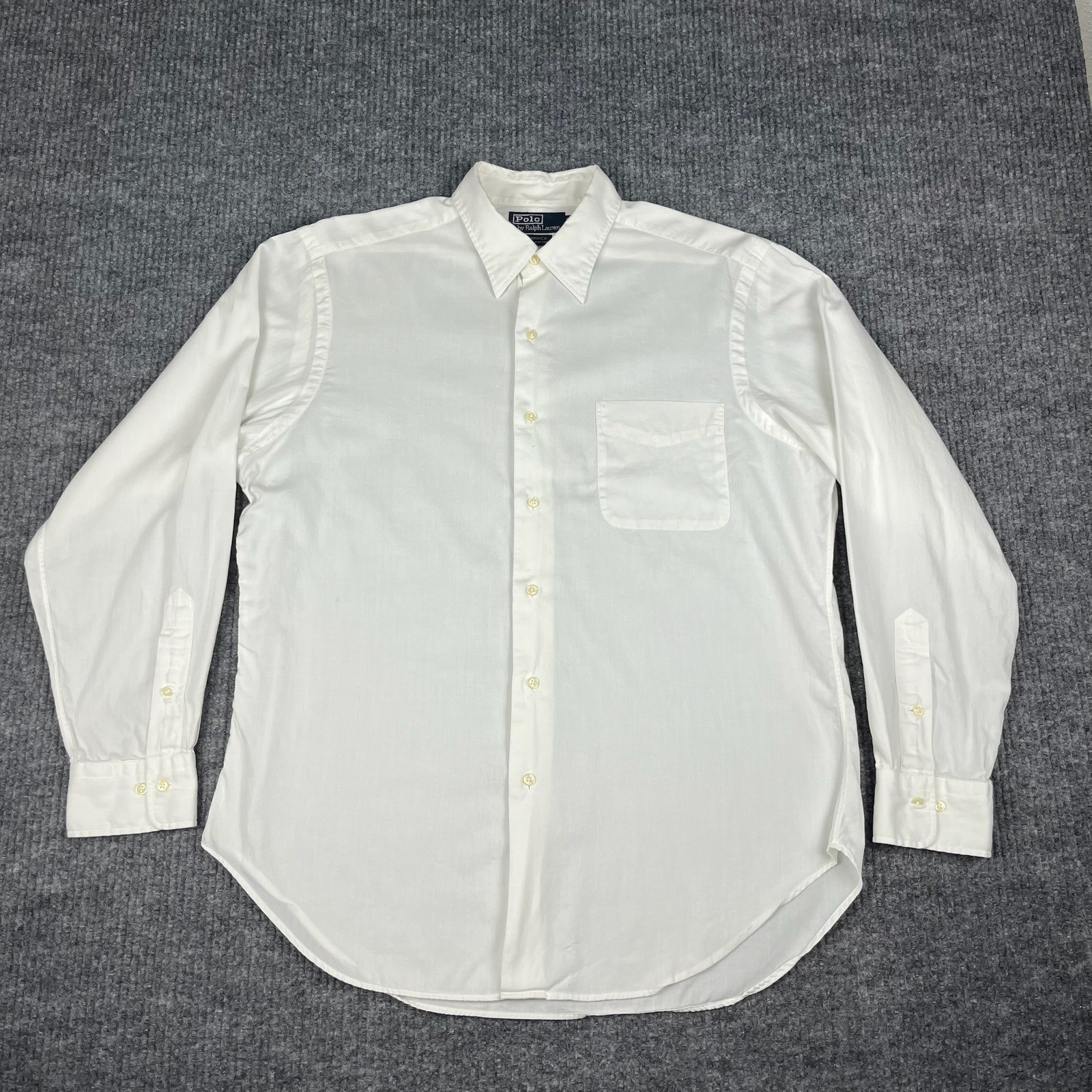 Polo by Ralph Lauren Oxford Warwick Shirt Mens 16 34/35 White 100% Cotton Preppy