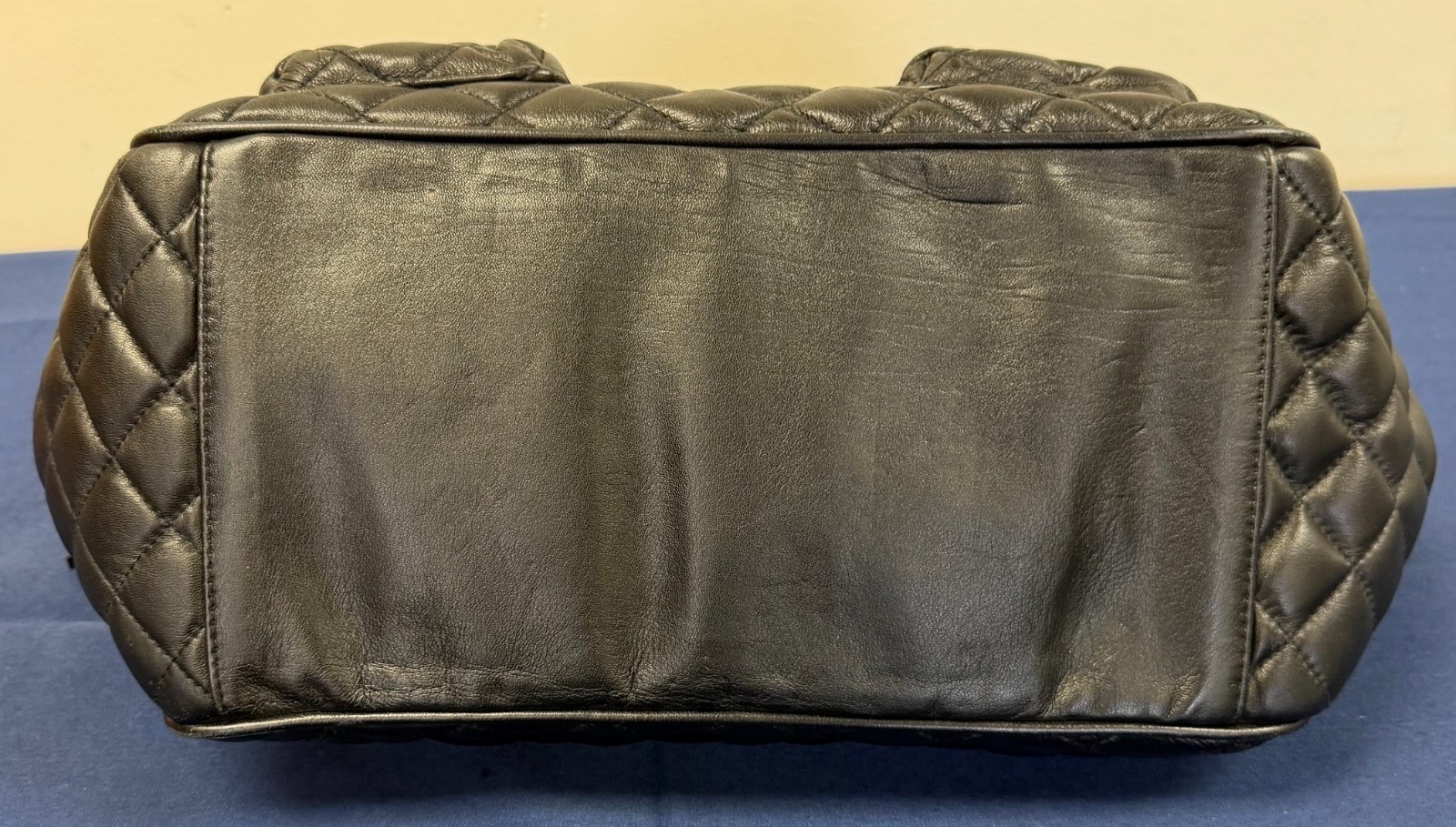 Harley-Davidson Quilted Leather Handbag/Satchel with Silver Accents
