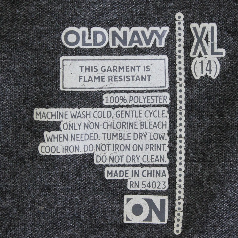 Old Navy Gray and Blue Long-Sleeve Pajama Shirt Youth’s XL 14