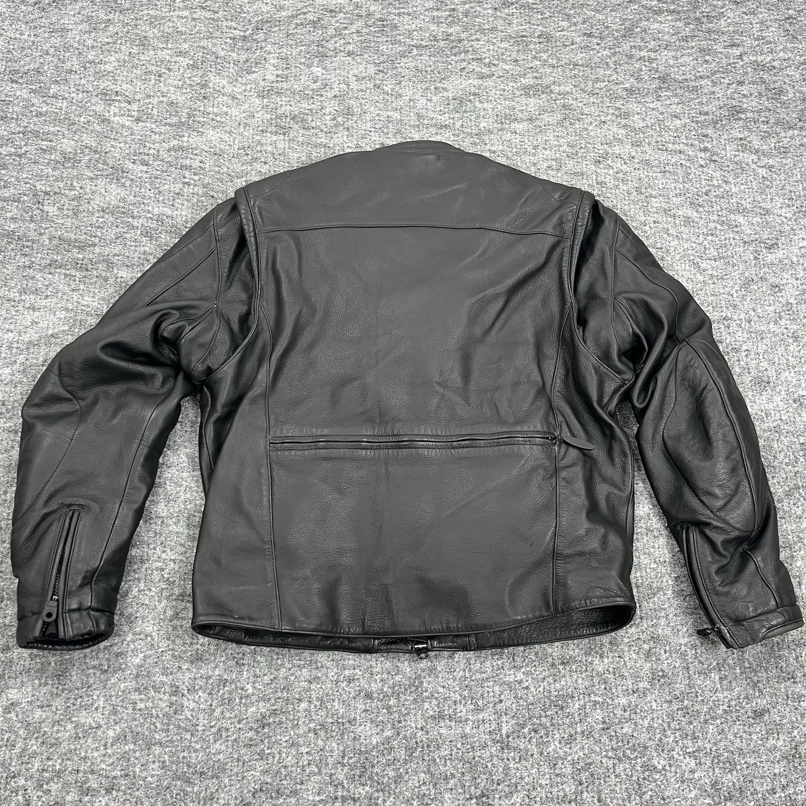 Harley Davidson FXRG Jacket Mens Large Black Leather Liner Armor Biker