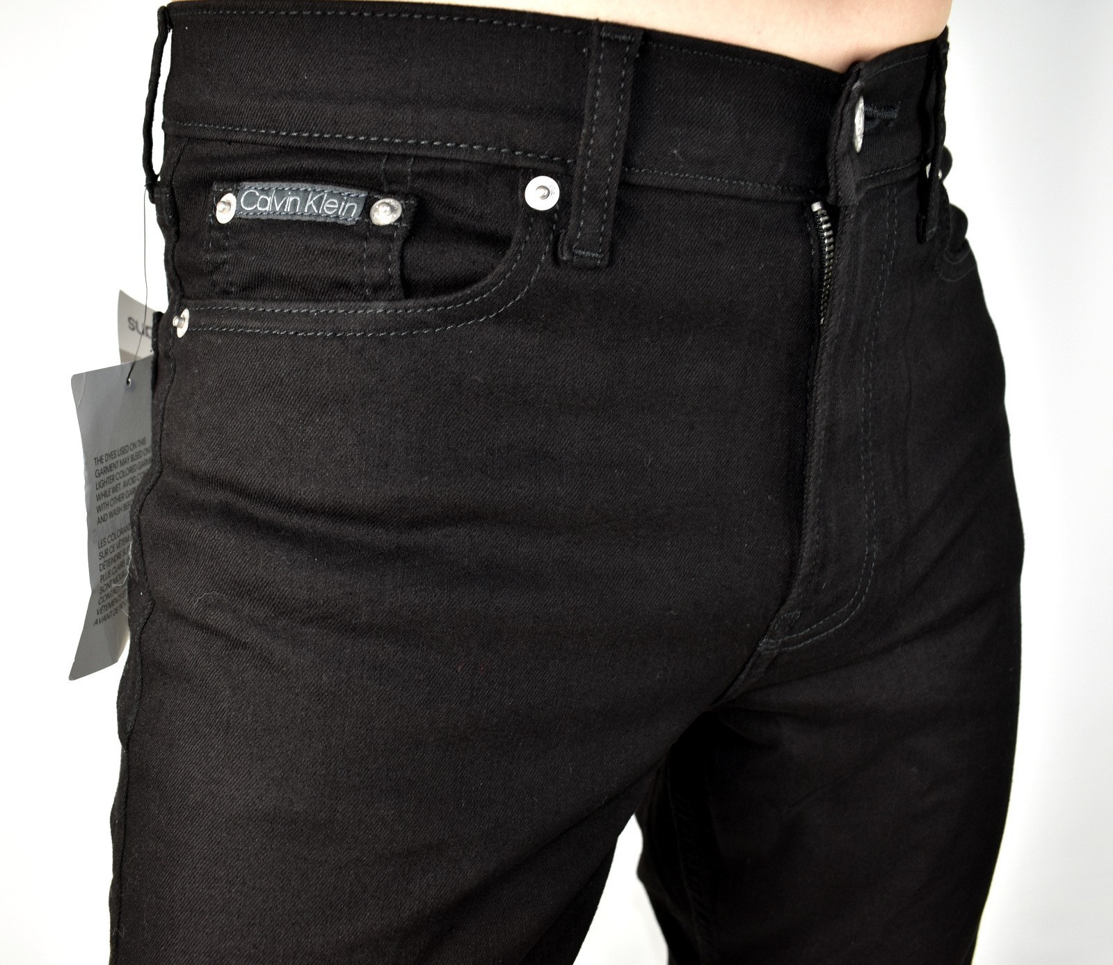 Calvin Klein CK Men’s Black Wash Straight leg High Stretch Denim Jeans