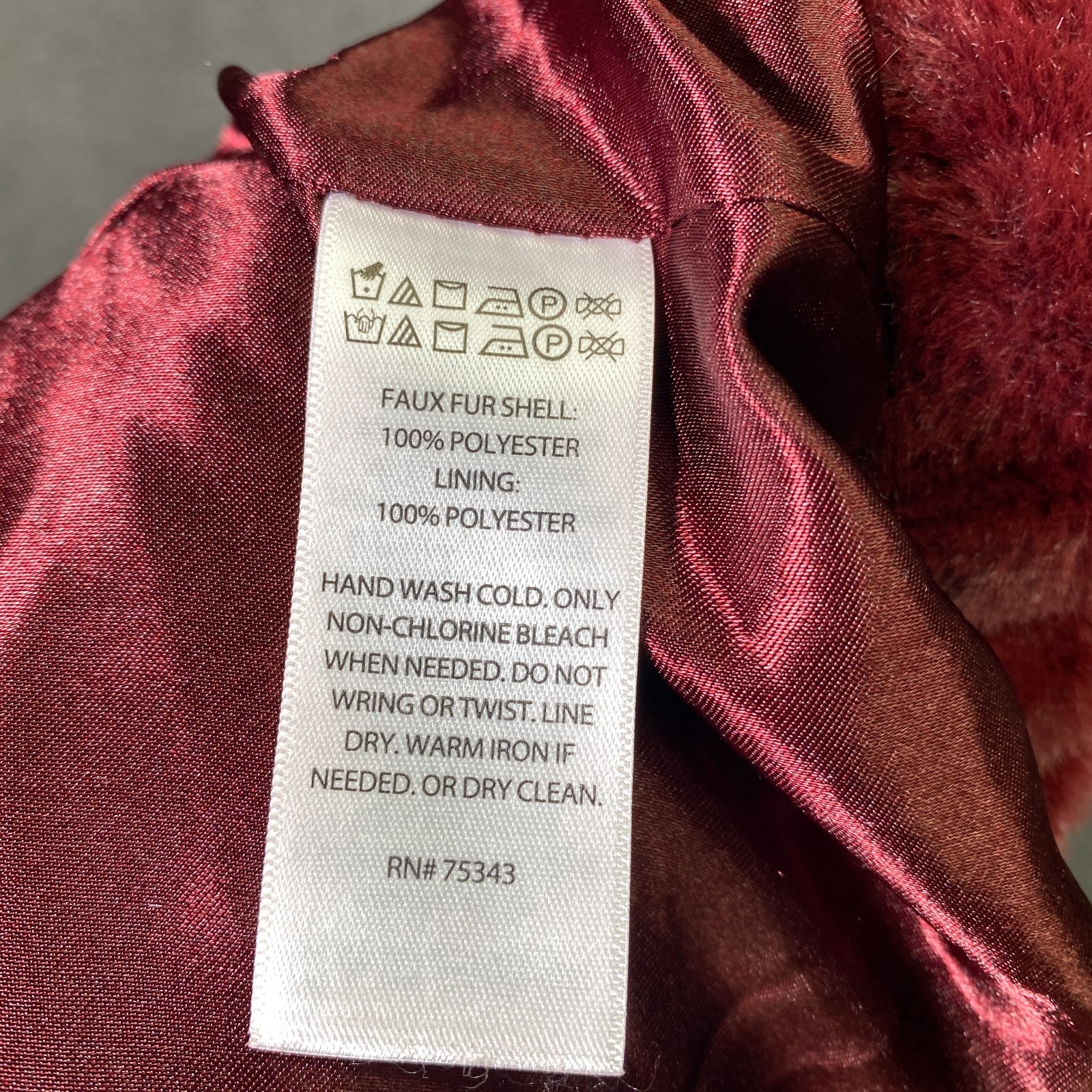 Cynthia Rowley Jacket Bomber M Faux Fur Burgundy Mob Wife Glam Aesthetic