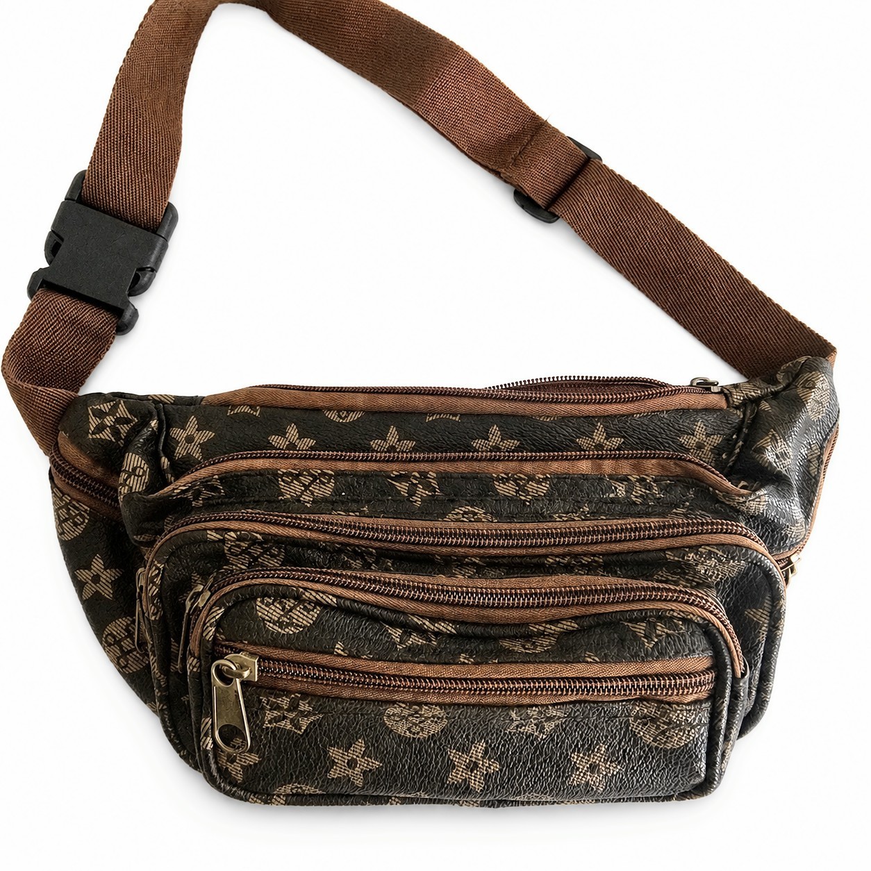Waist Bag Women Waterproof with Adjustable Strap, Brown