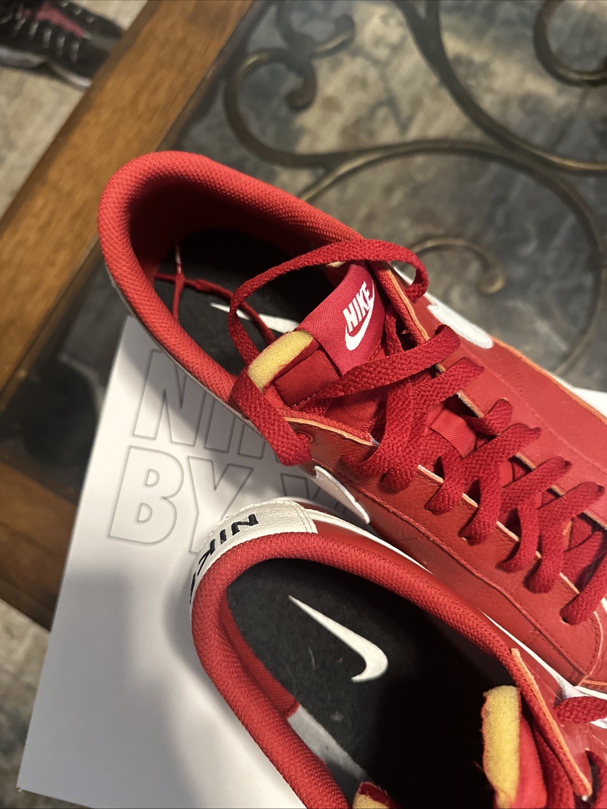 Nike Men’s Low Top Blazers, Size 13 Custom, Red And White Worn Once. 9