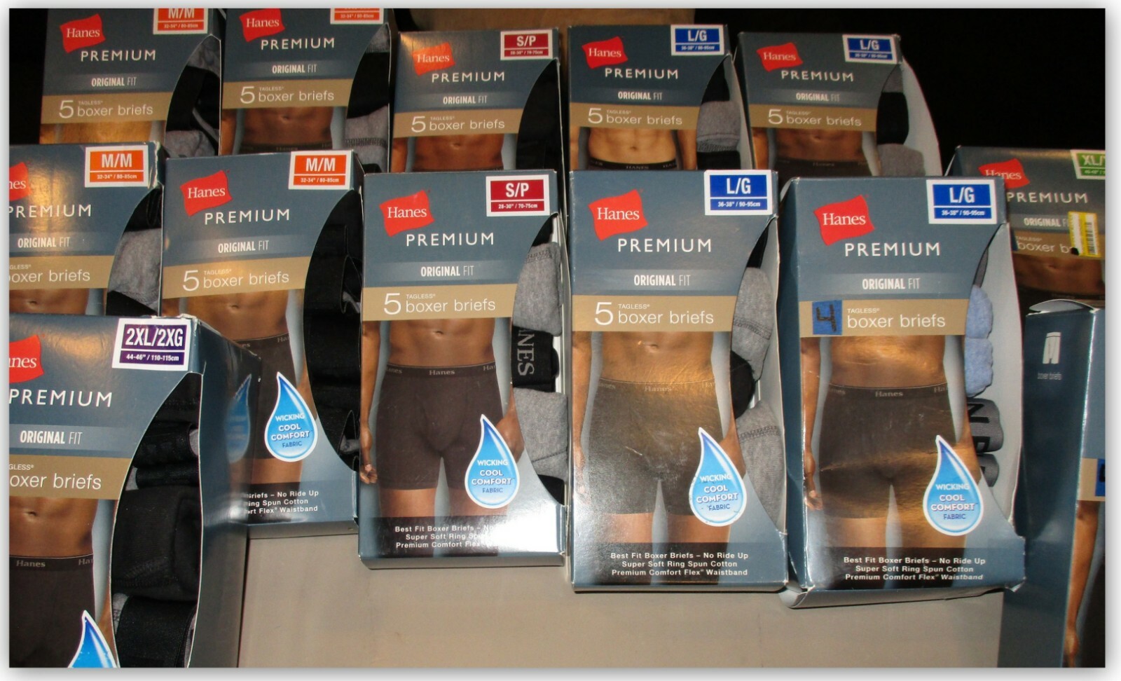 Hanes Premium original Boxer Briefs SMALL Soft Ring Spun Cotton moisture wicking