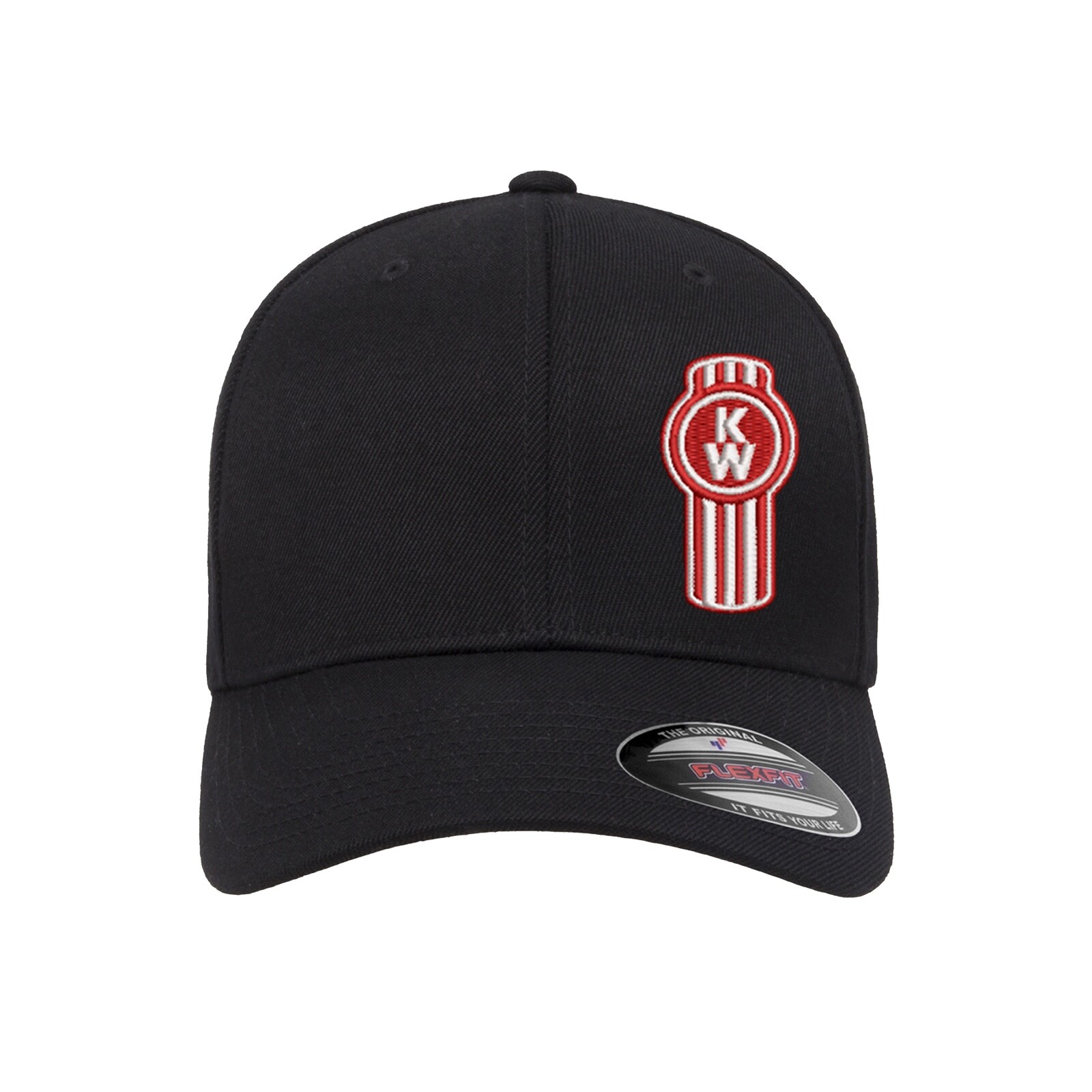 Kenworth Motors KW Logo Embroidered Flexfit Fitted Ball Cap