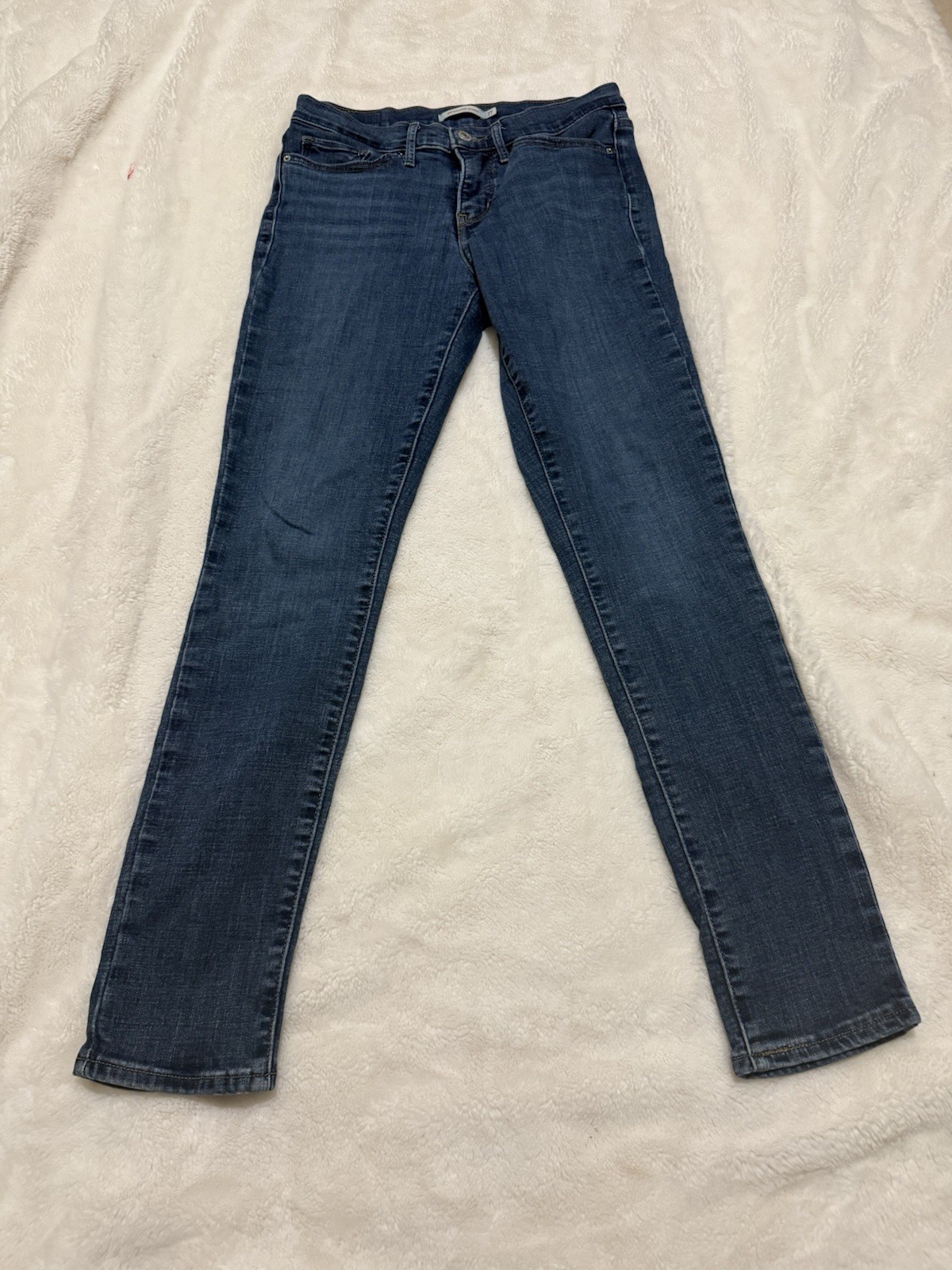 Levi’s Women’s Blue Medium Wash Mid Rise Skinny 5-Pocket Denim Jeans 27