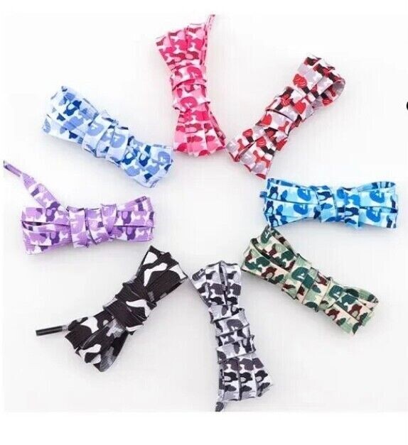 120cm Camo shoelaces replacement laces for Bape – Ape Head design CHOOSE COLOR!!