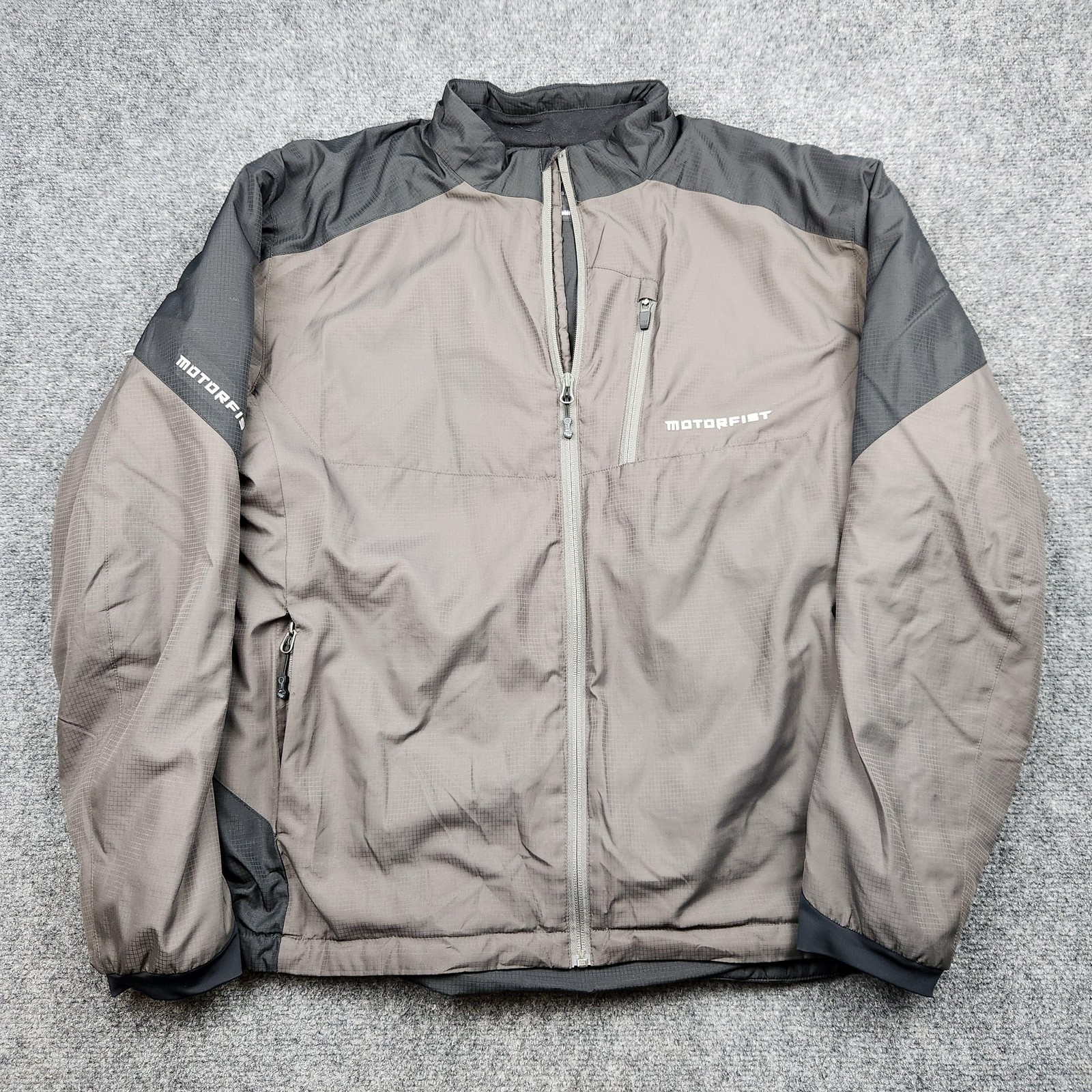 Motorfist PrimaLoft Jacket Mens XL Gray Colorblock Insulated Full Zip Ski Moto