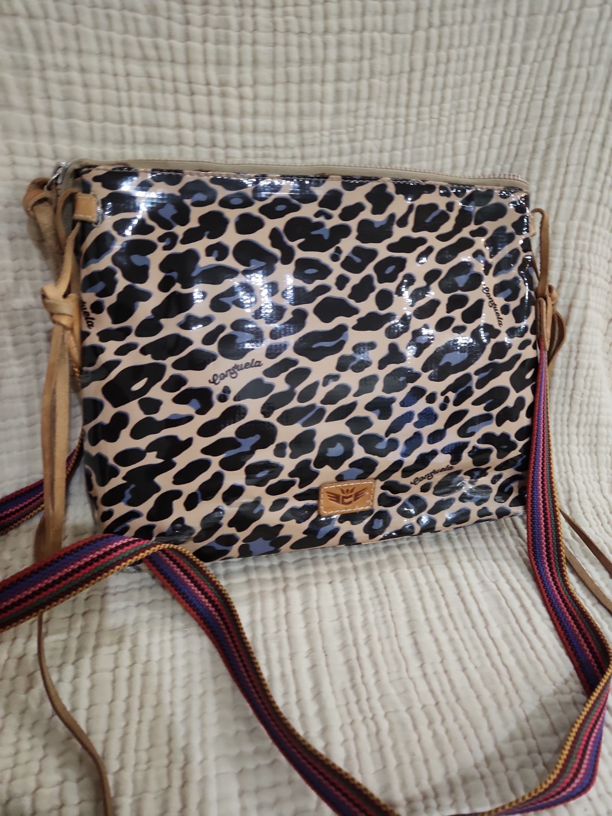Consuela Women’s Bag Purse Crossbody Cheetah Print Damaged See Pics!